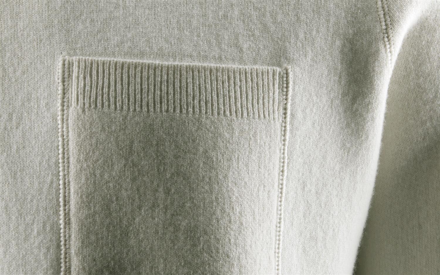 Spine knitted crew neck - off white