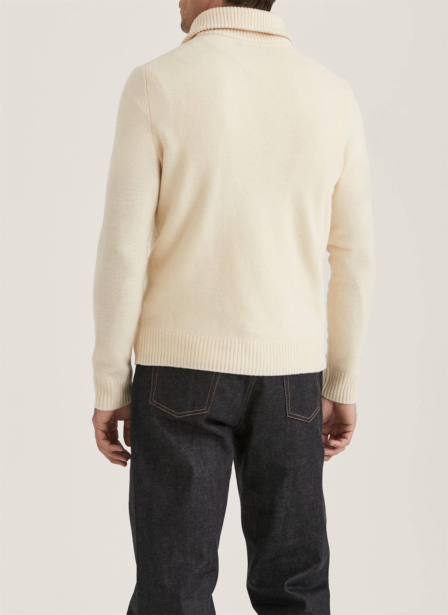 Hertford Half Zip- Offwhite