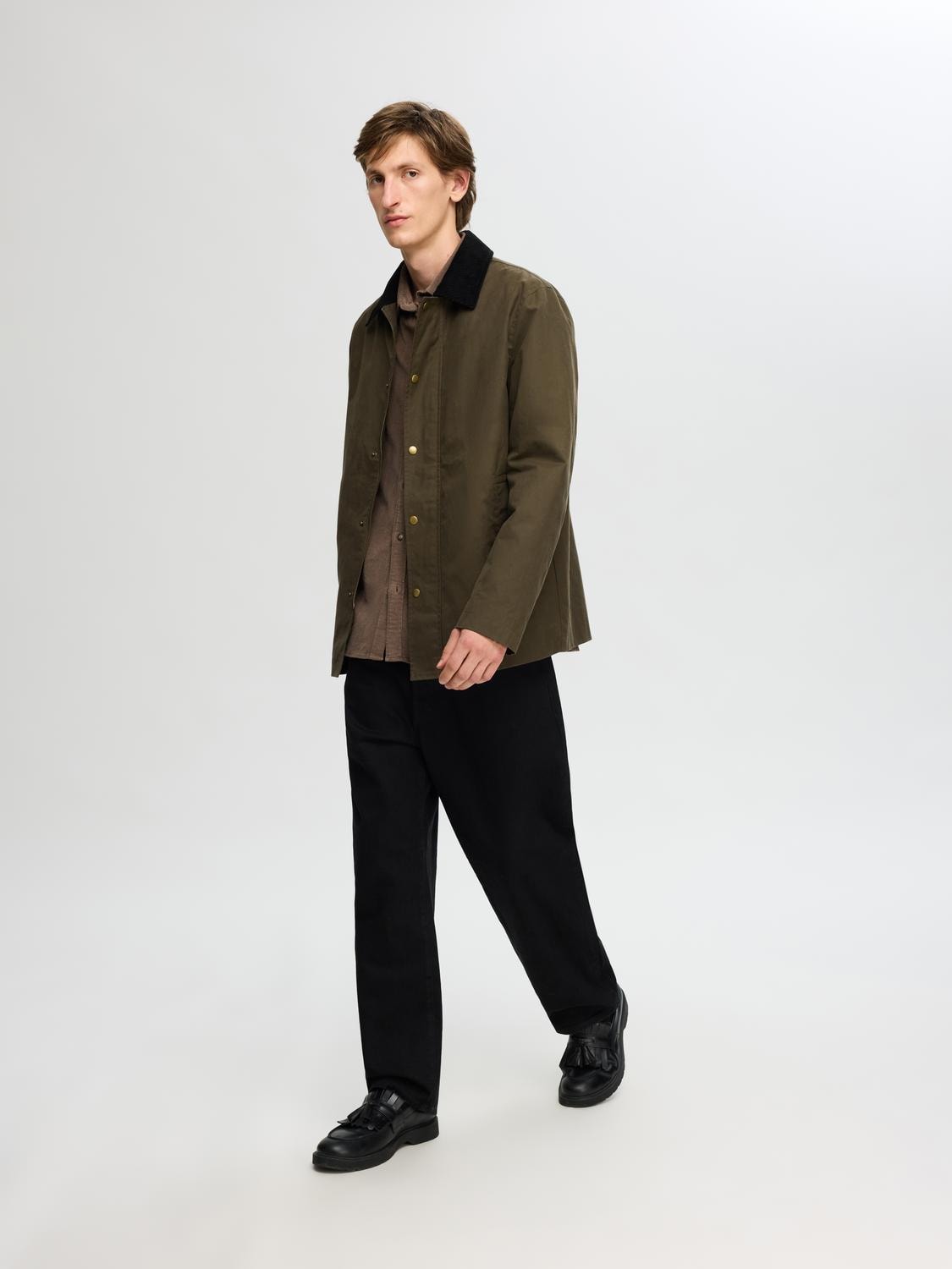 Walter waxed cotton jacket- Grape leaf