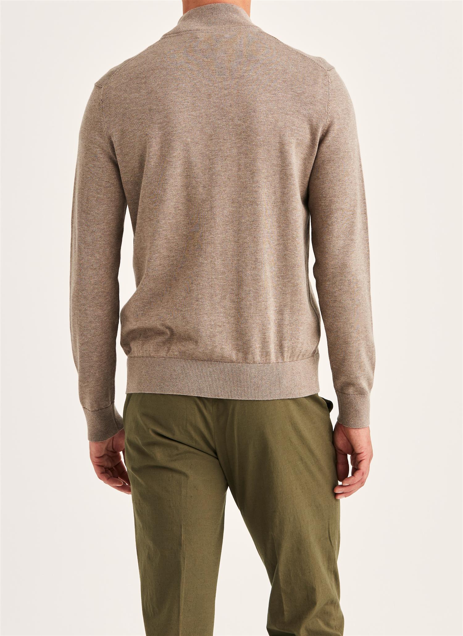 Riley Half Zip- Brown