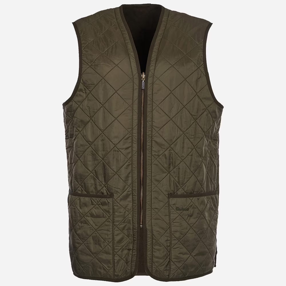 polar quilt waistcoat zip in liner