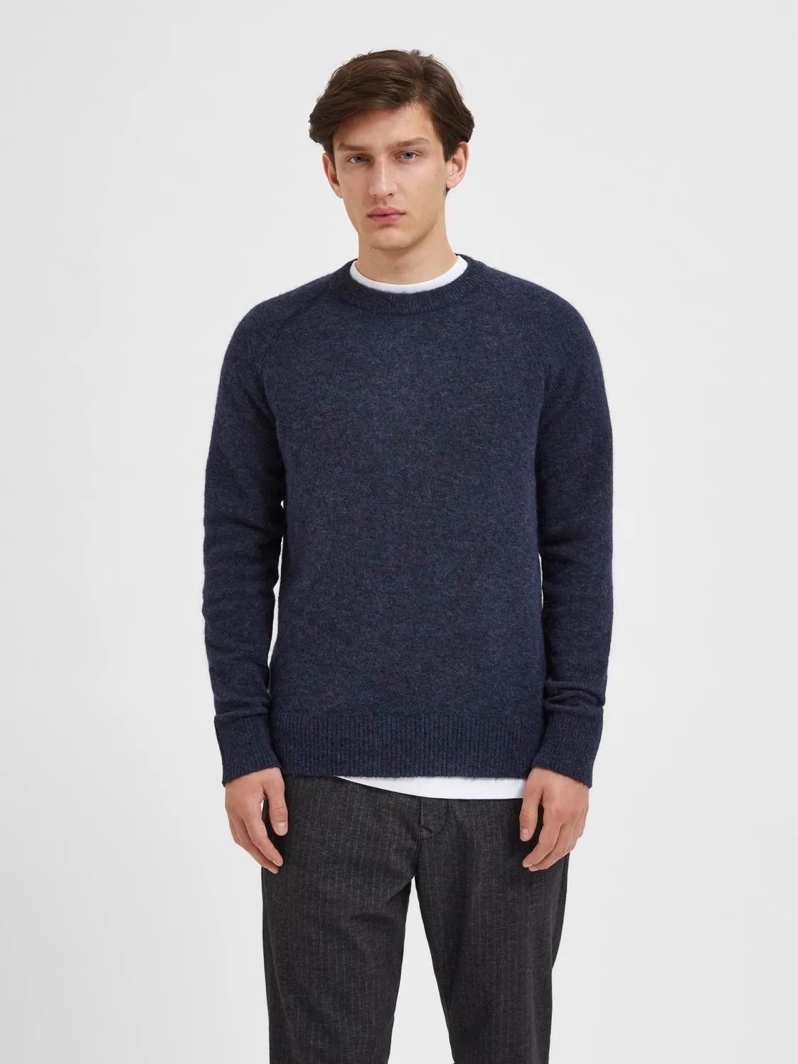 Rai ls knit crew neck- Sky captain