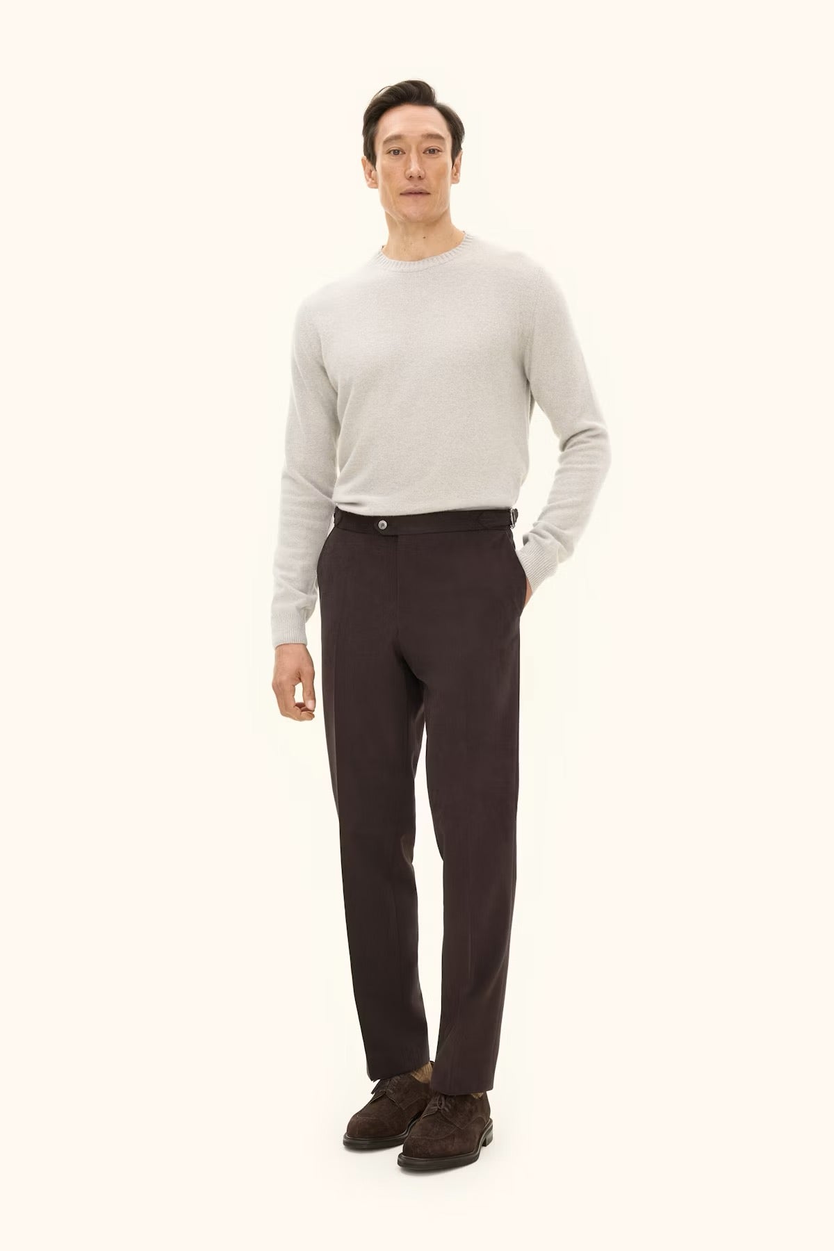 Dandy side adjuster trousers - Dk brown
