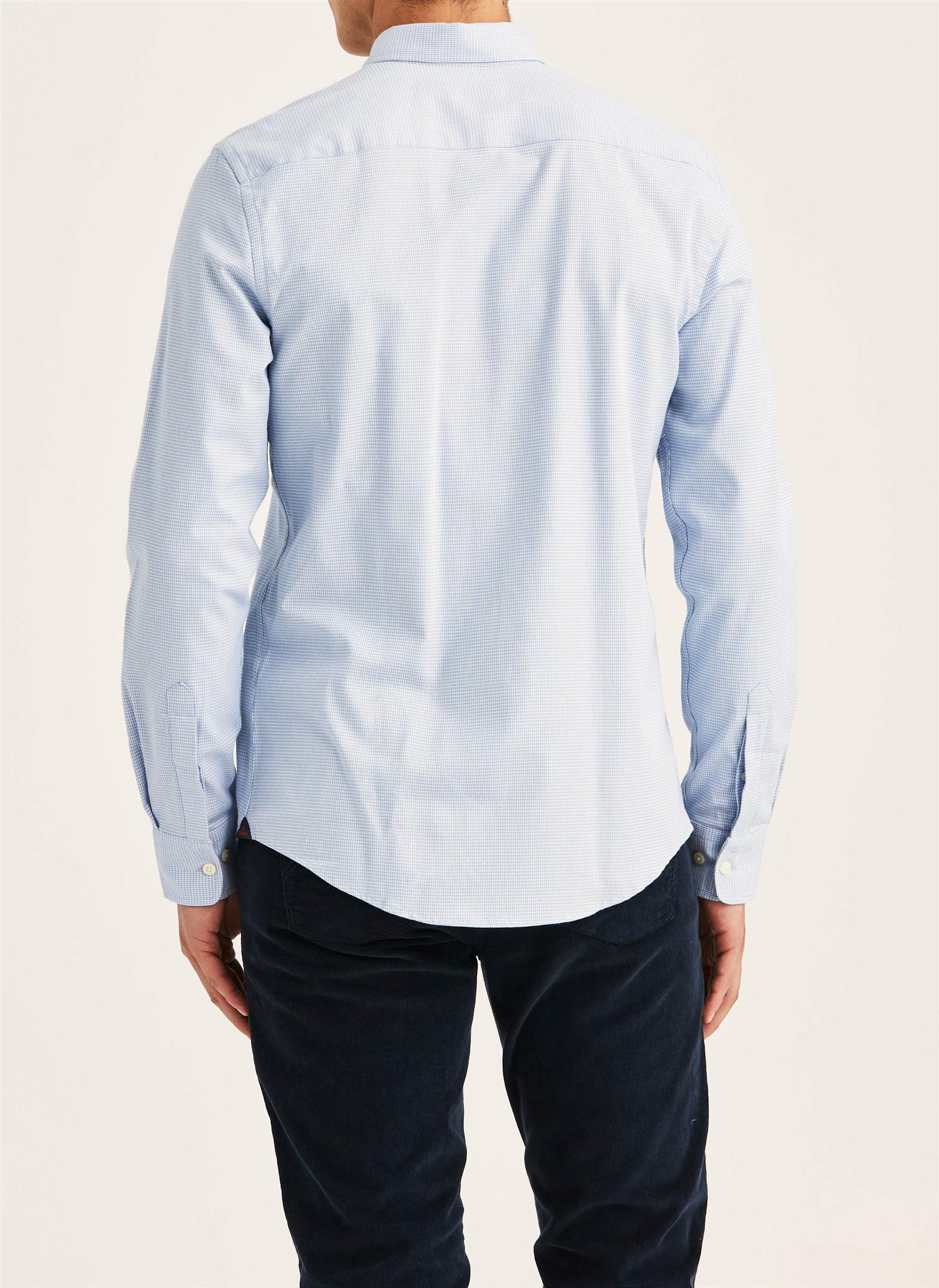 Watts Stretch Flannel Shirt Slim- Blue