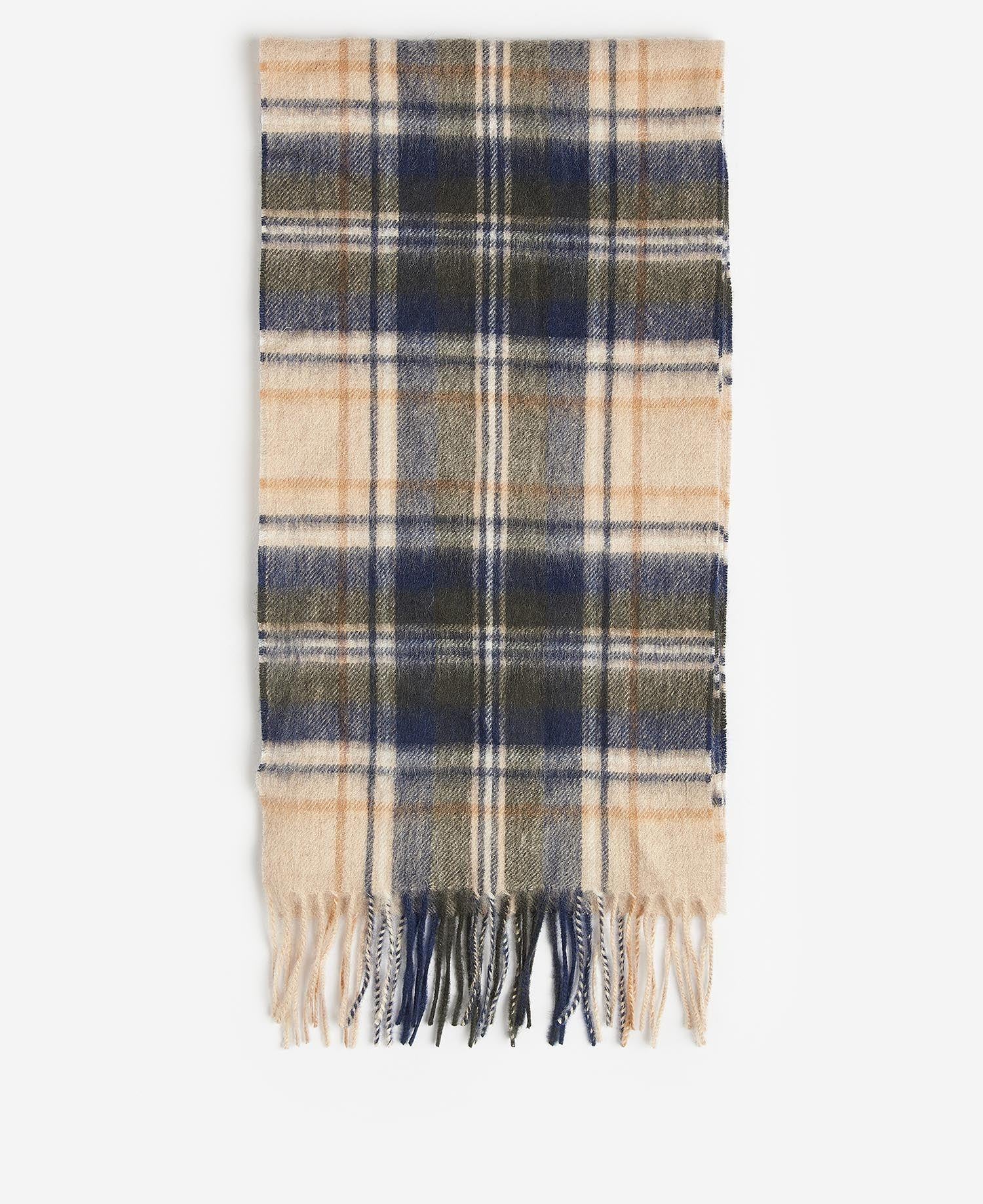 New check scarf- Sand beige