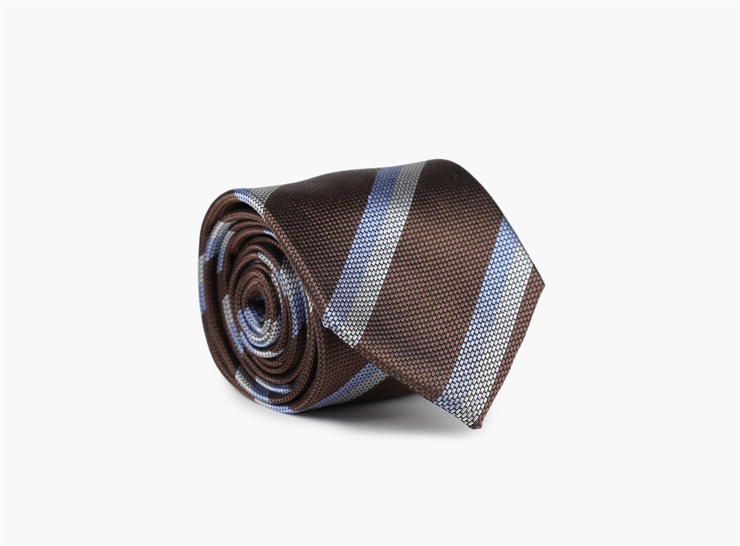 Andreas silk tie - Brun