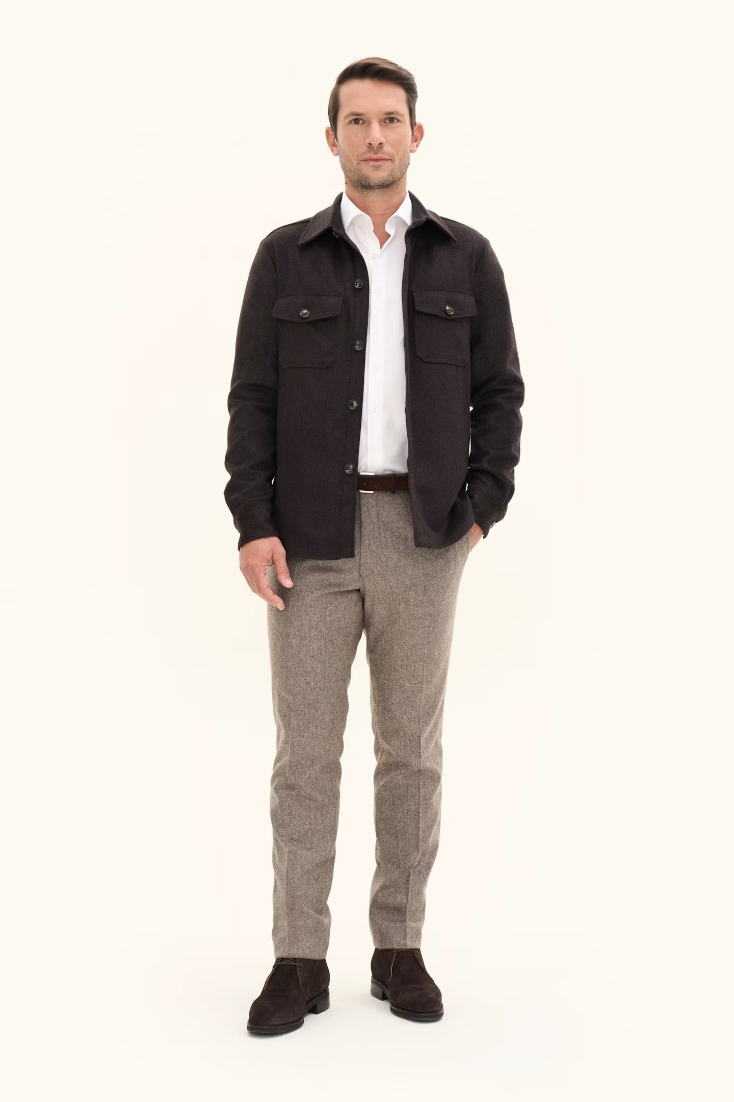 Maverick shirt jacket - Dk brown