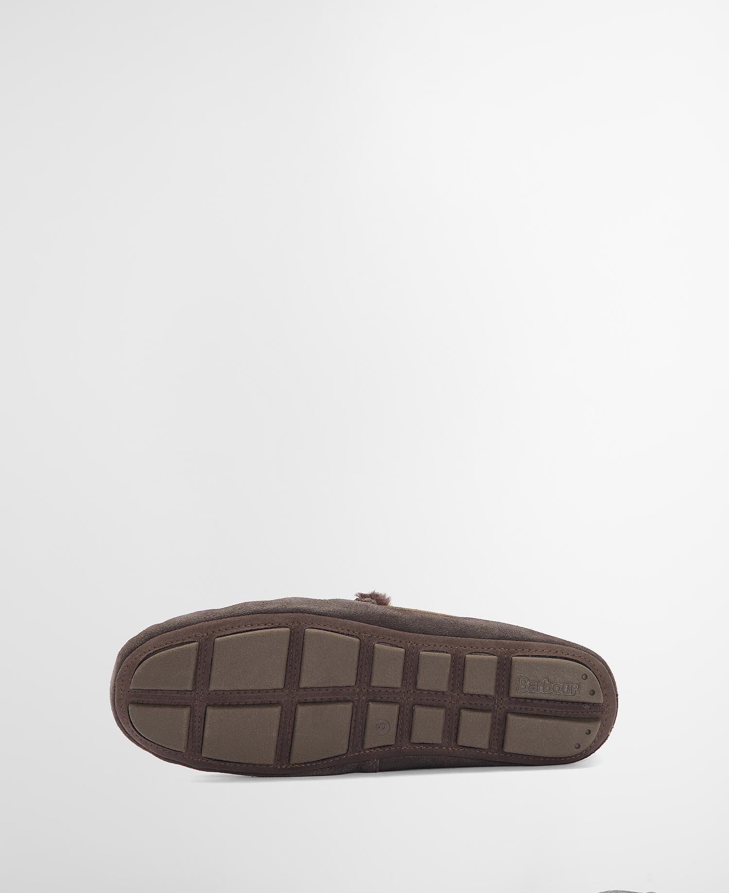 Monty Moccasin Slipper- Brown suede
