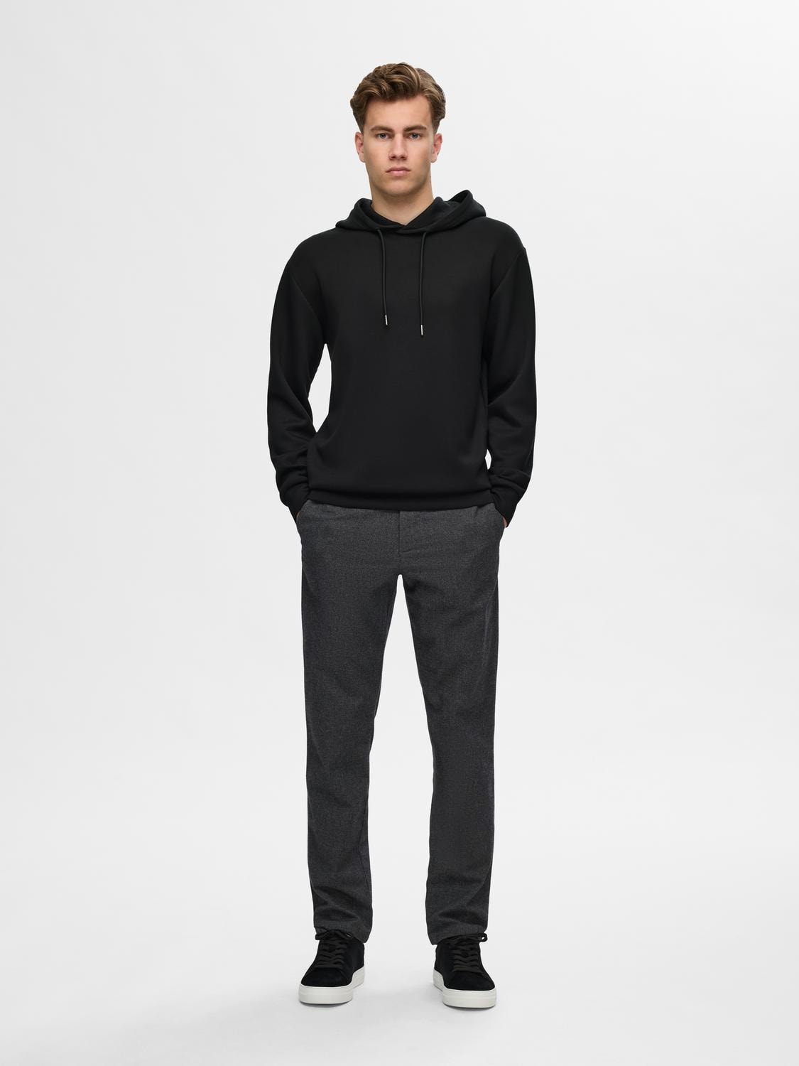 Emanuel soft hood sweat - Black