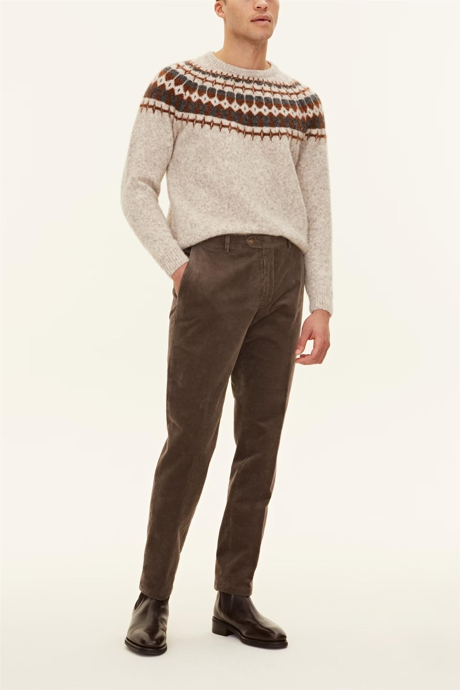 Denz trousers cord- Baked beige