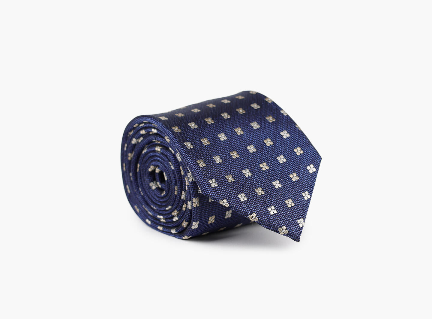 Leo silk tie- Navy