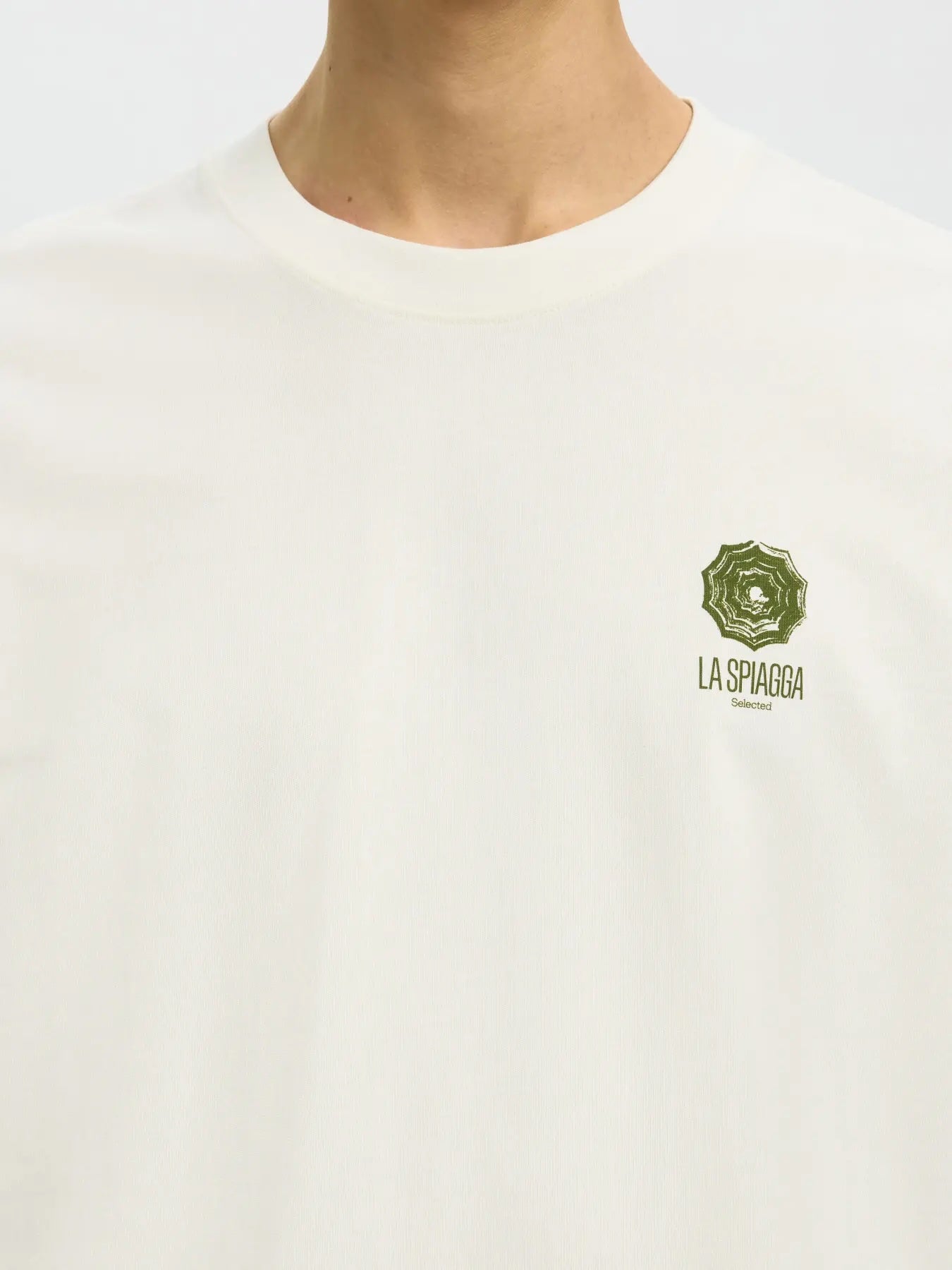 Max graphic ss o-neck tee - Egret