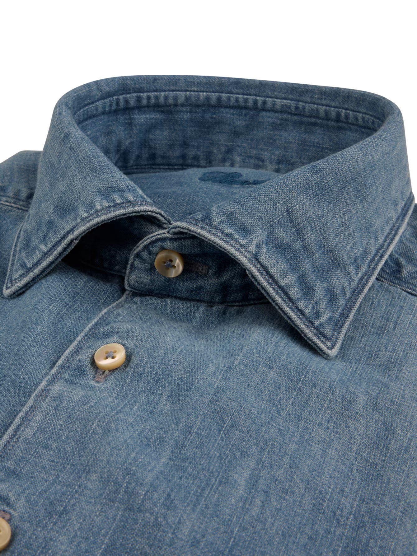 Regular denimskjorte-  Indigo