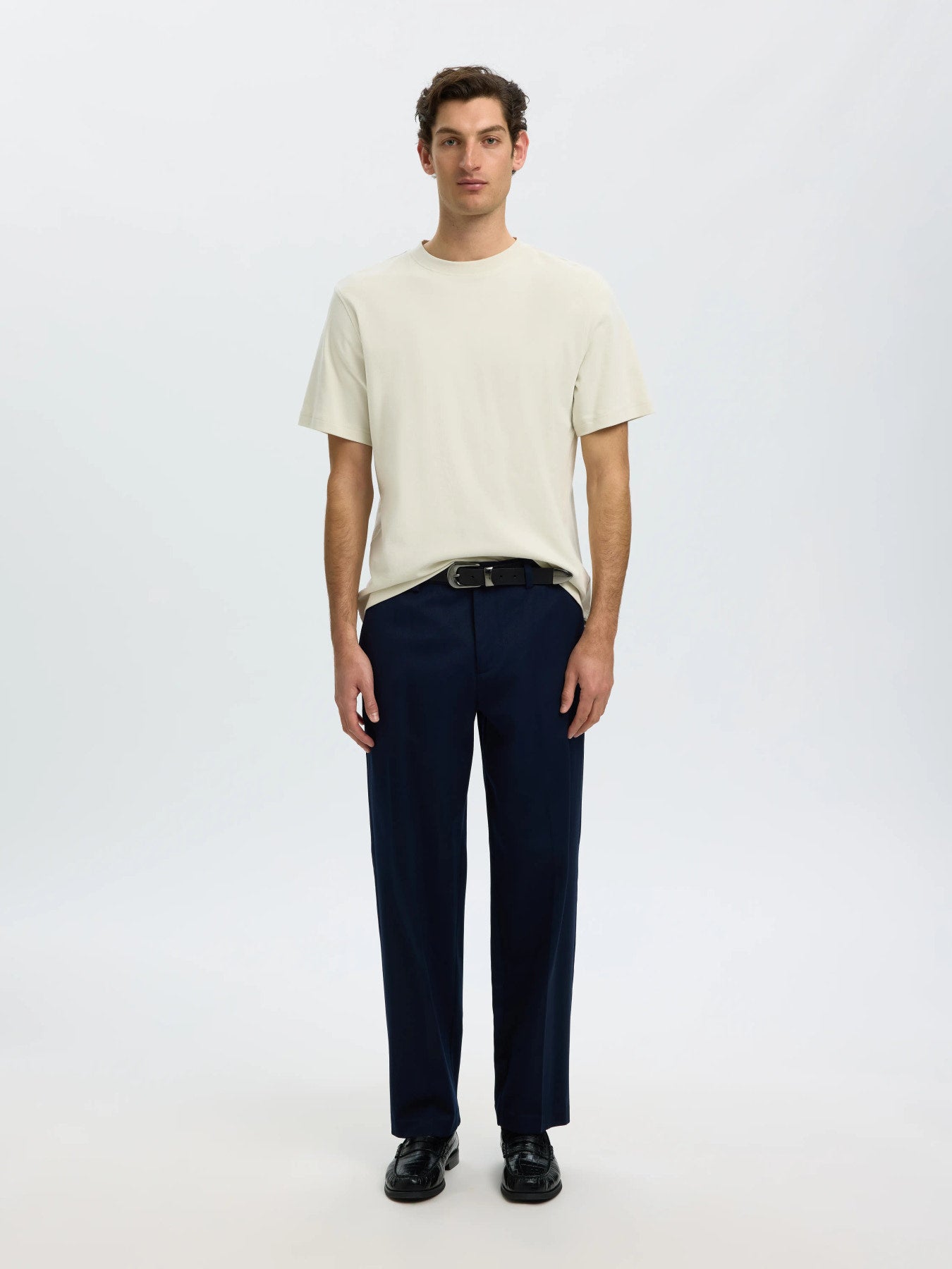 Taj mid wit peach ss tee- Silver birch