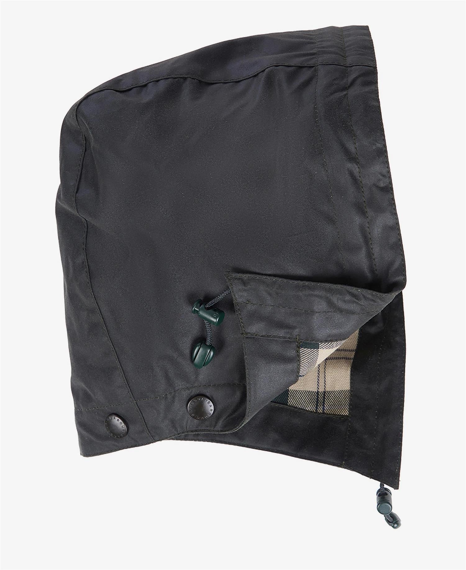 Wax cotton hood - Sage