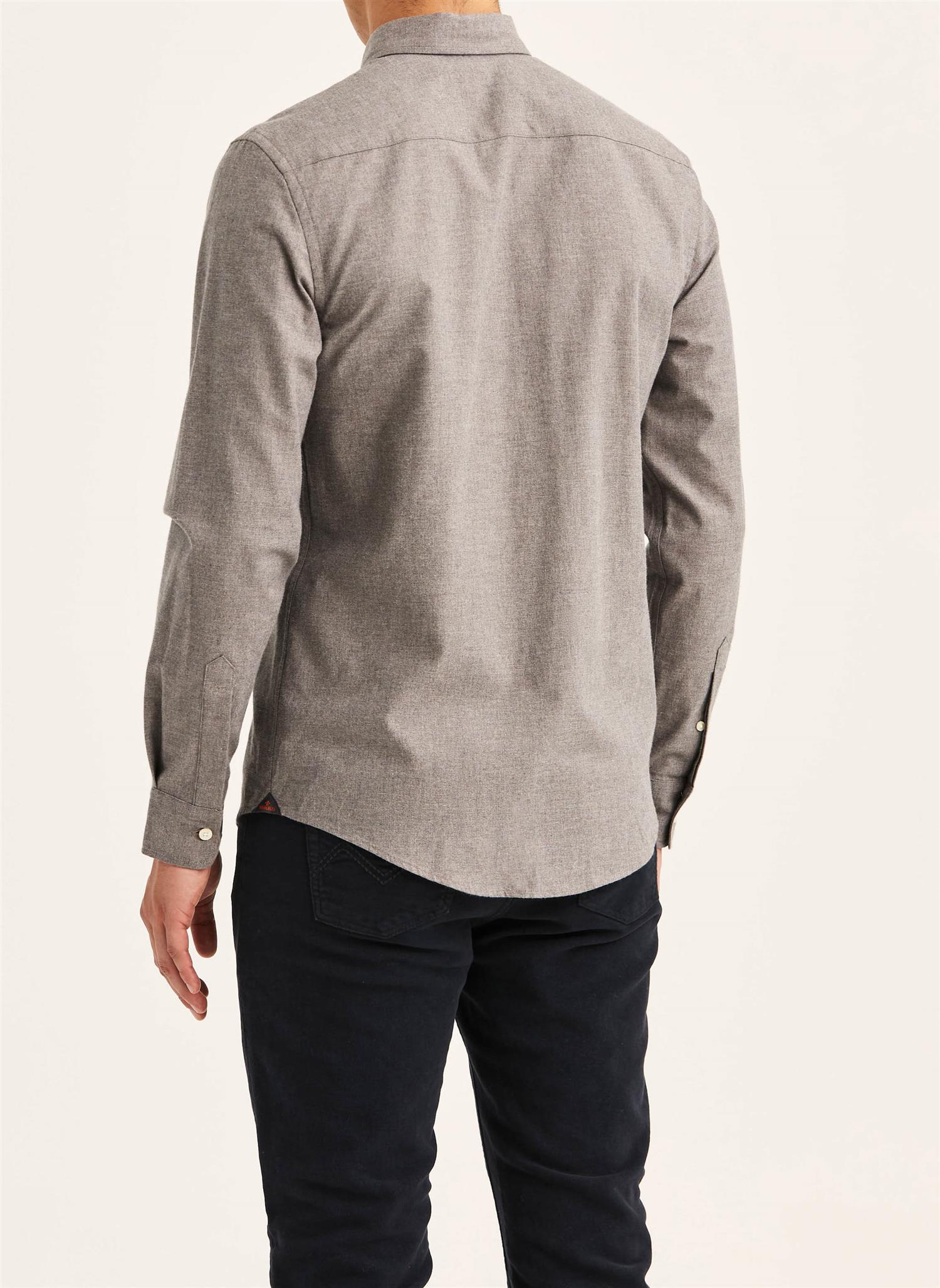 Watts Flannel Shirt Slim- Brown