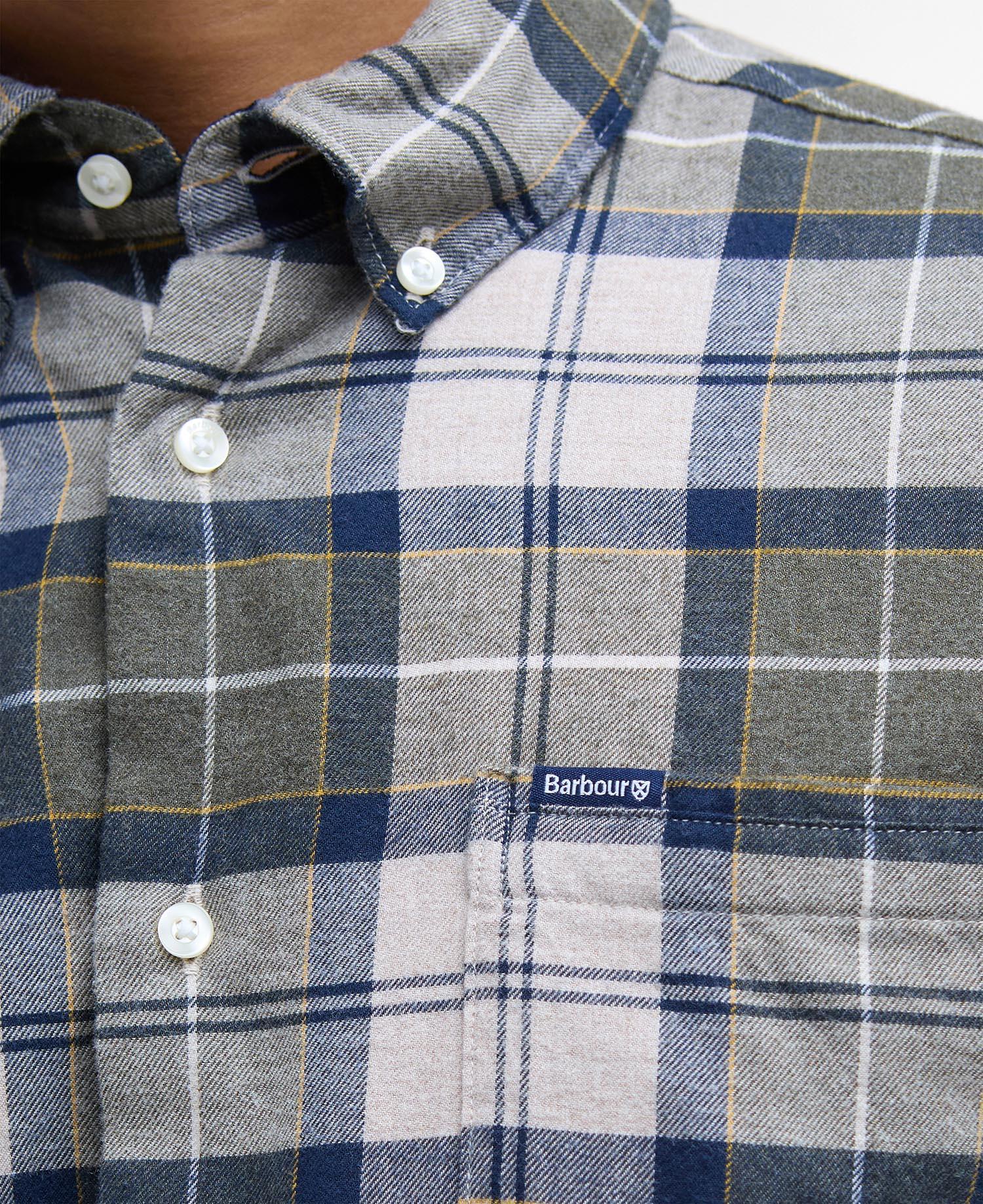 Fortrose Tailored Tartan Shirt- Forest Mist