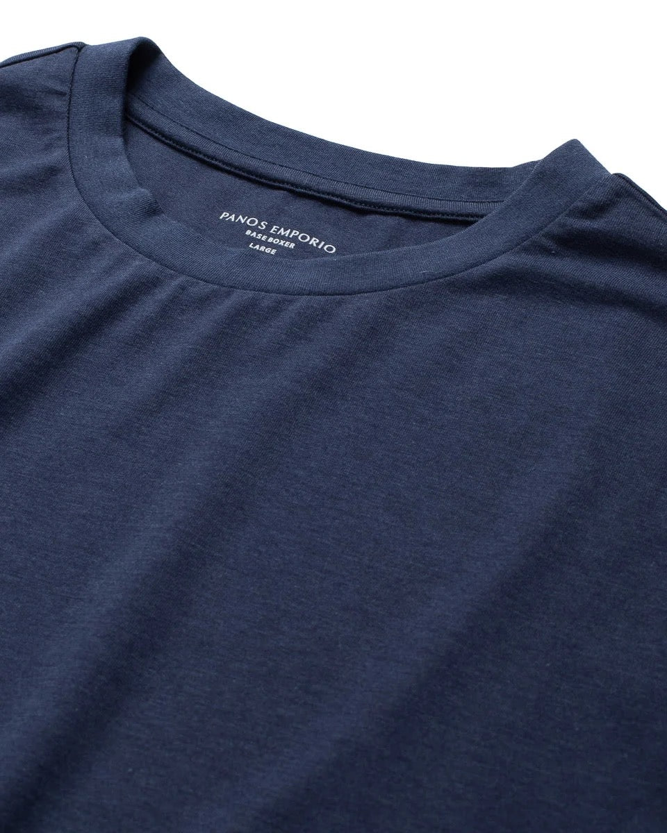 Bamboo/cotton tee - Navy