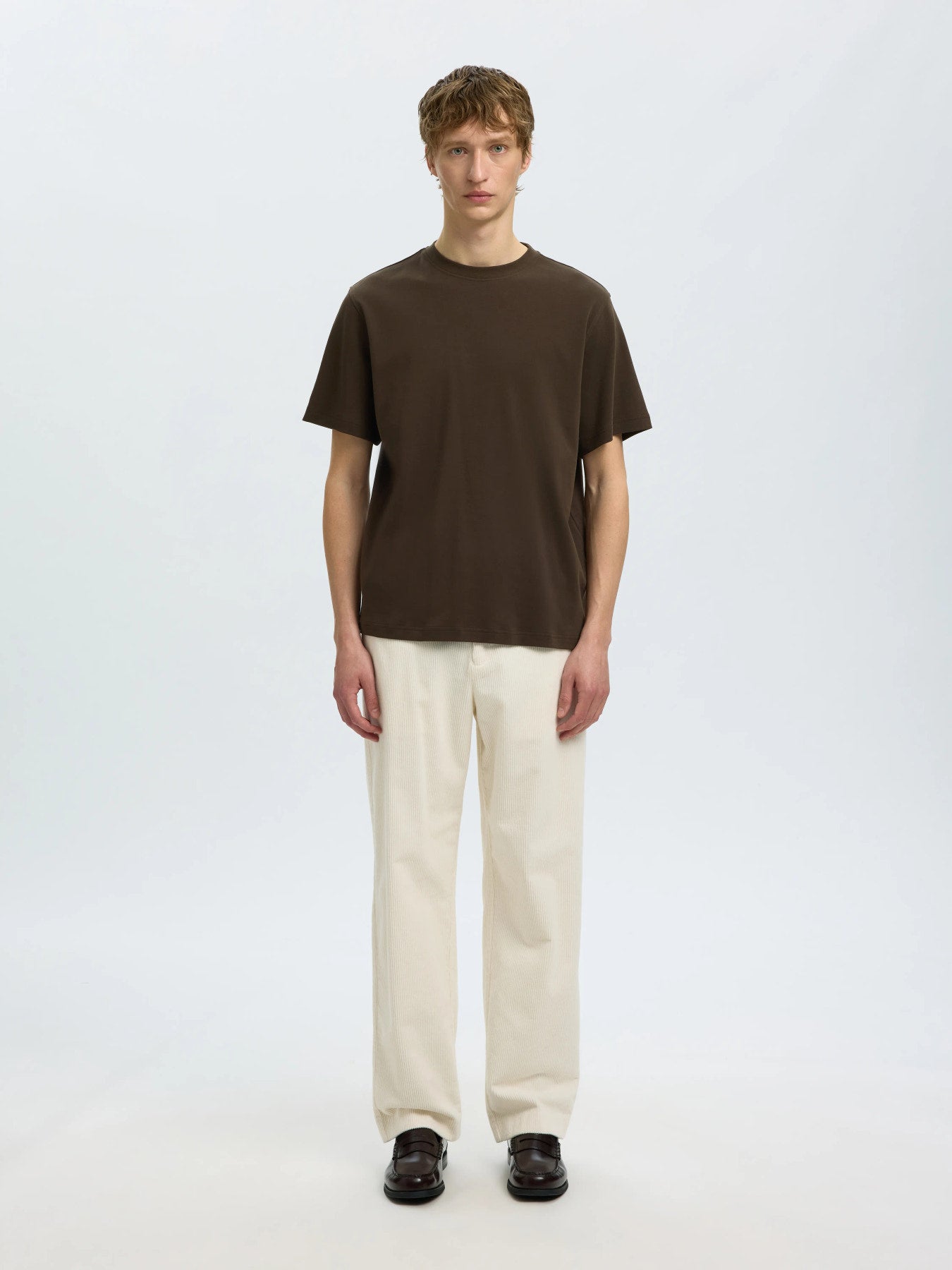 Taj mid wit peach ss tee- Turkish coffee