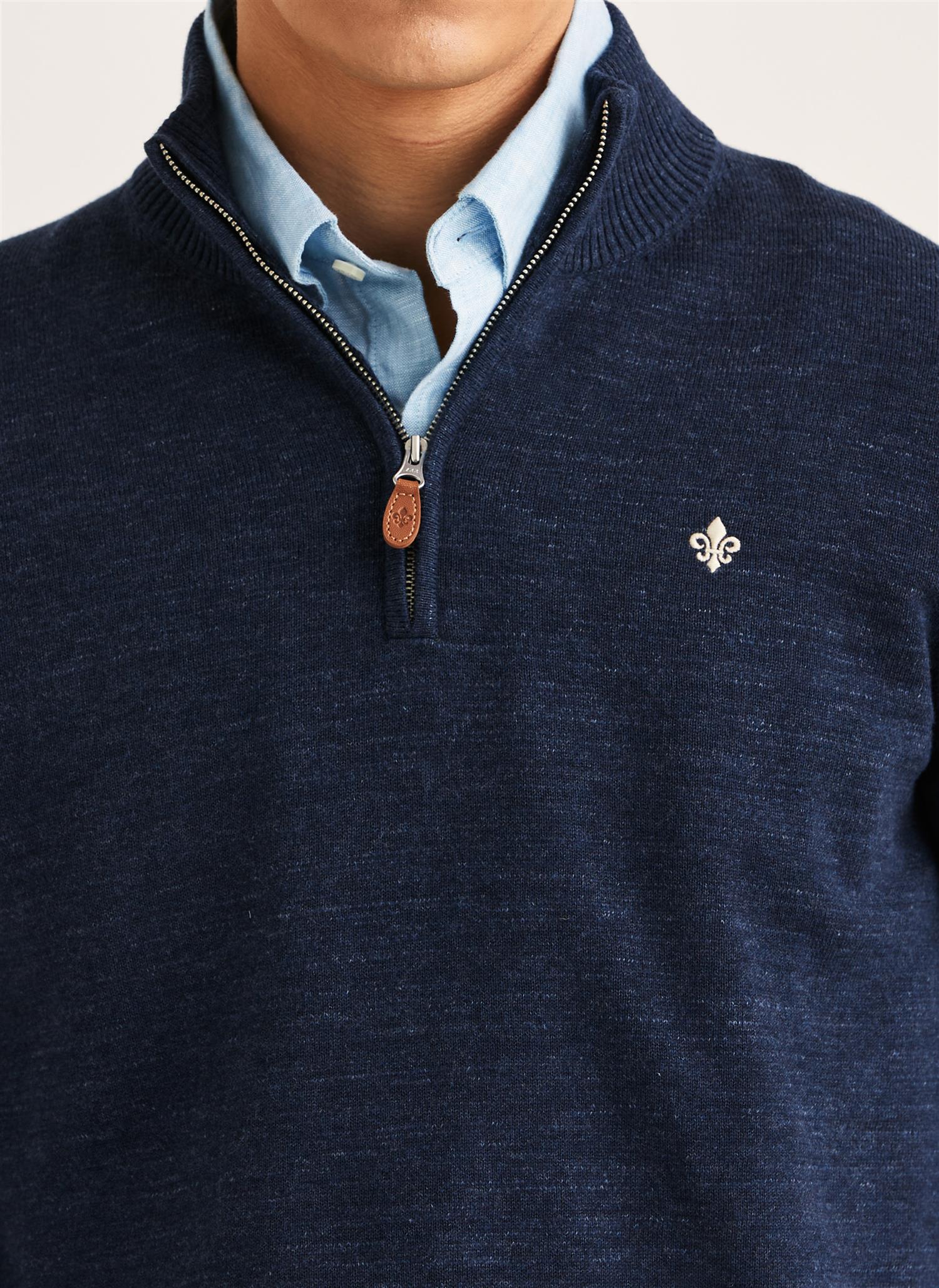 Randall Half Zip- Navy