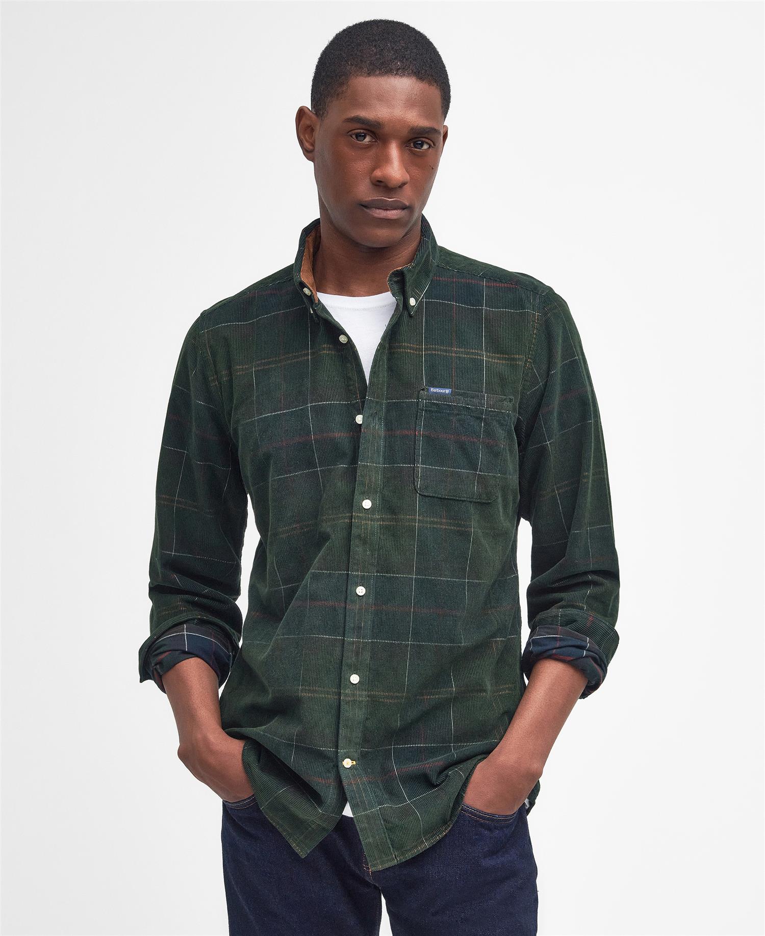Blair Tailored Cord Shirt- Classic tartan