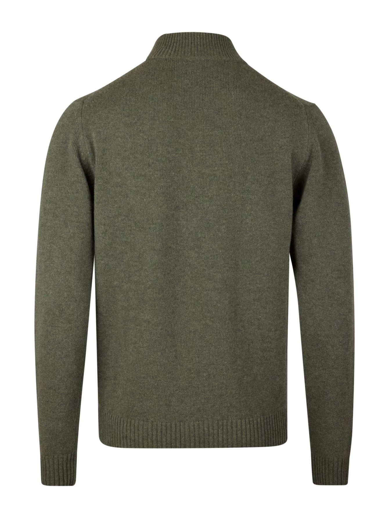 Knitted pullover half zip - Green