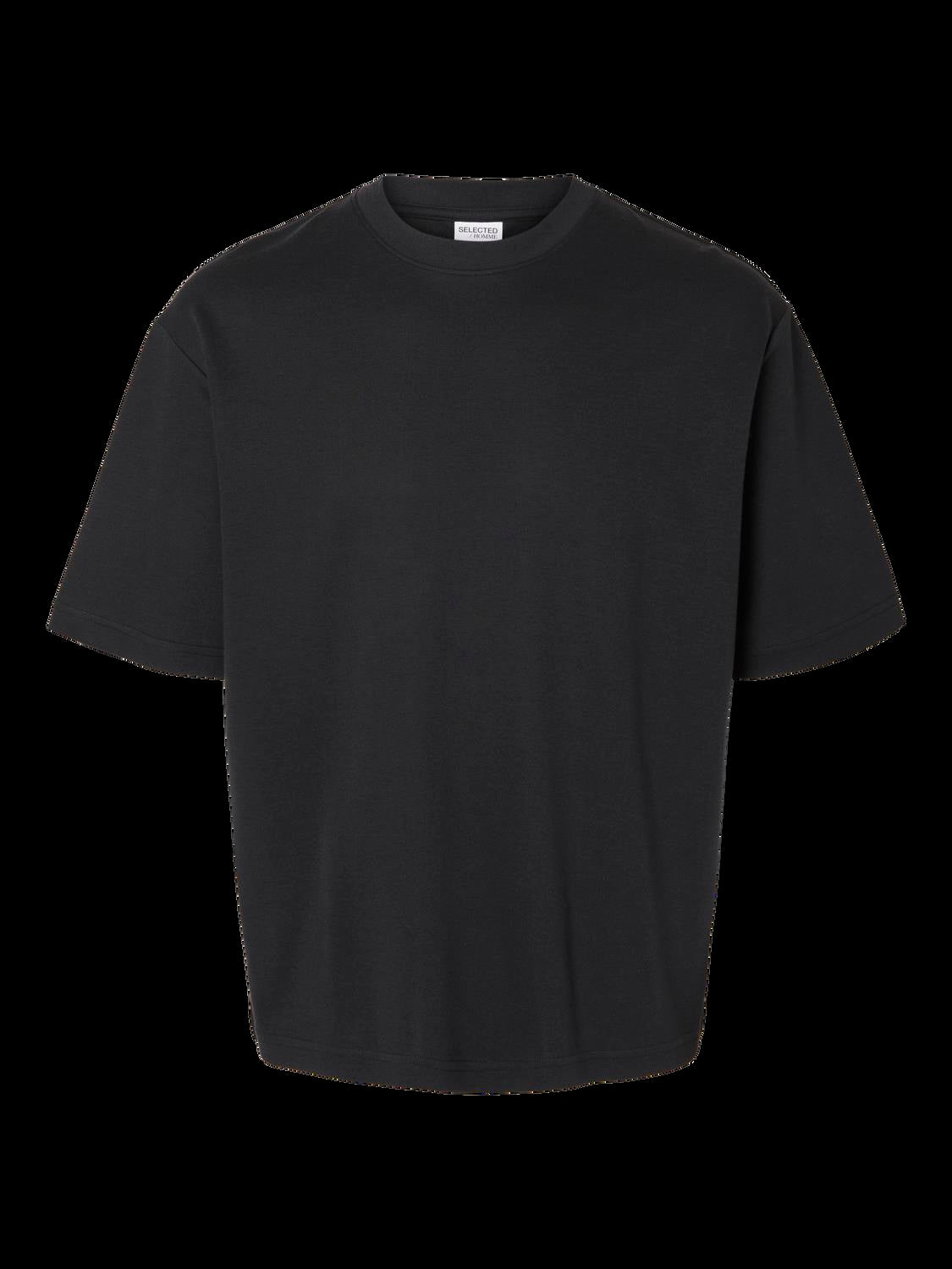 Loose Oscar ss o-neck tee- Black