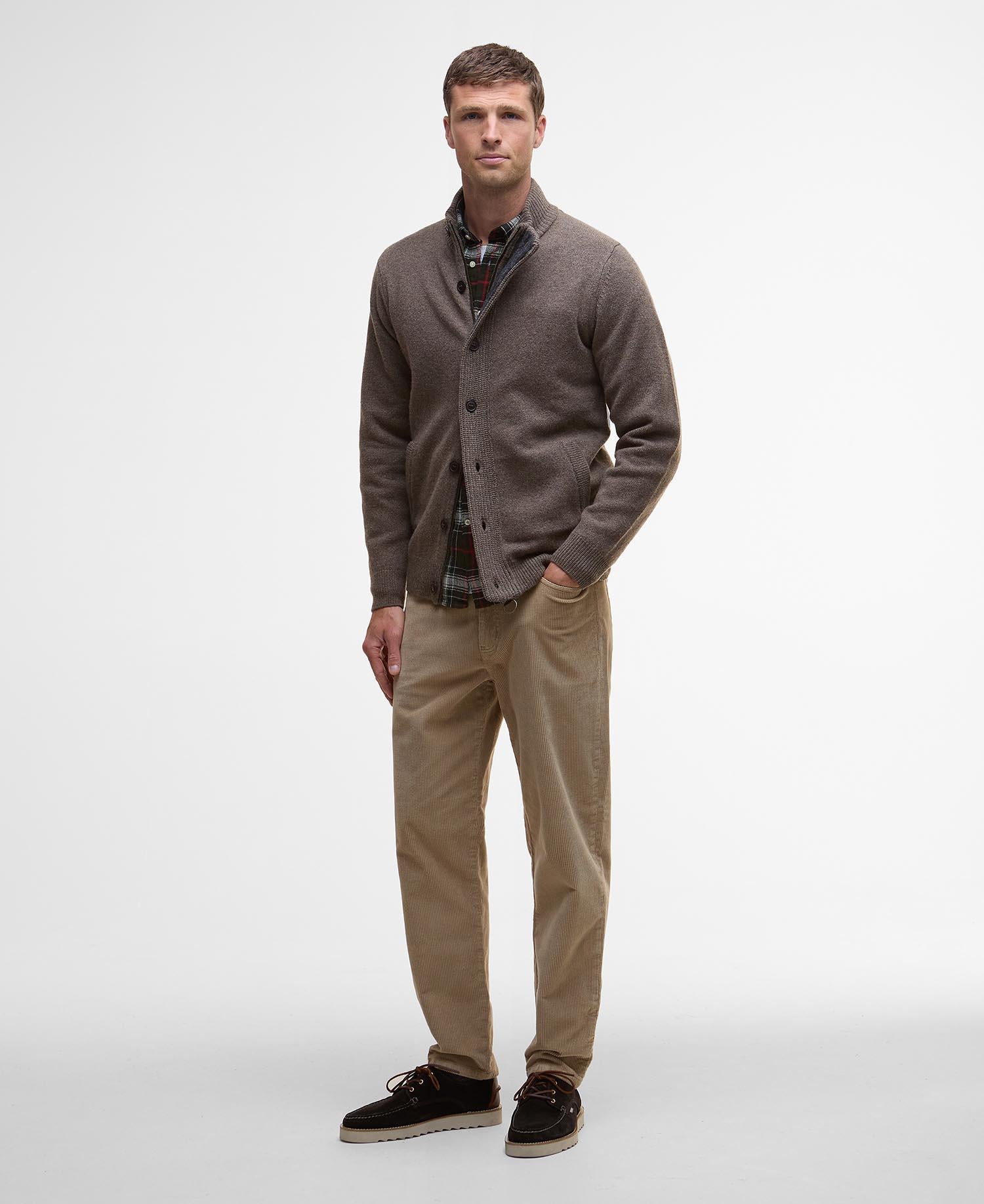 Essent Patch Zip Through - Dark stone