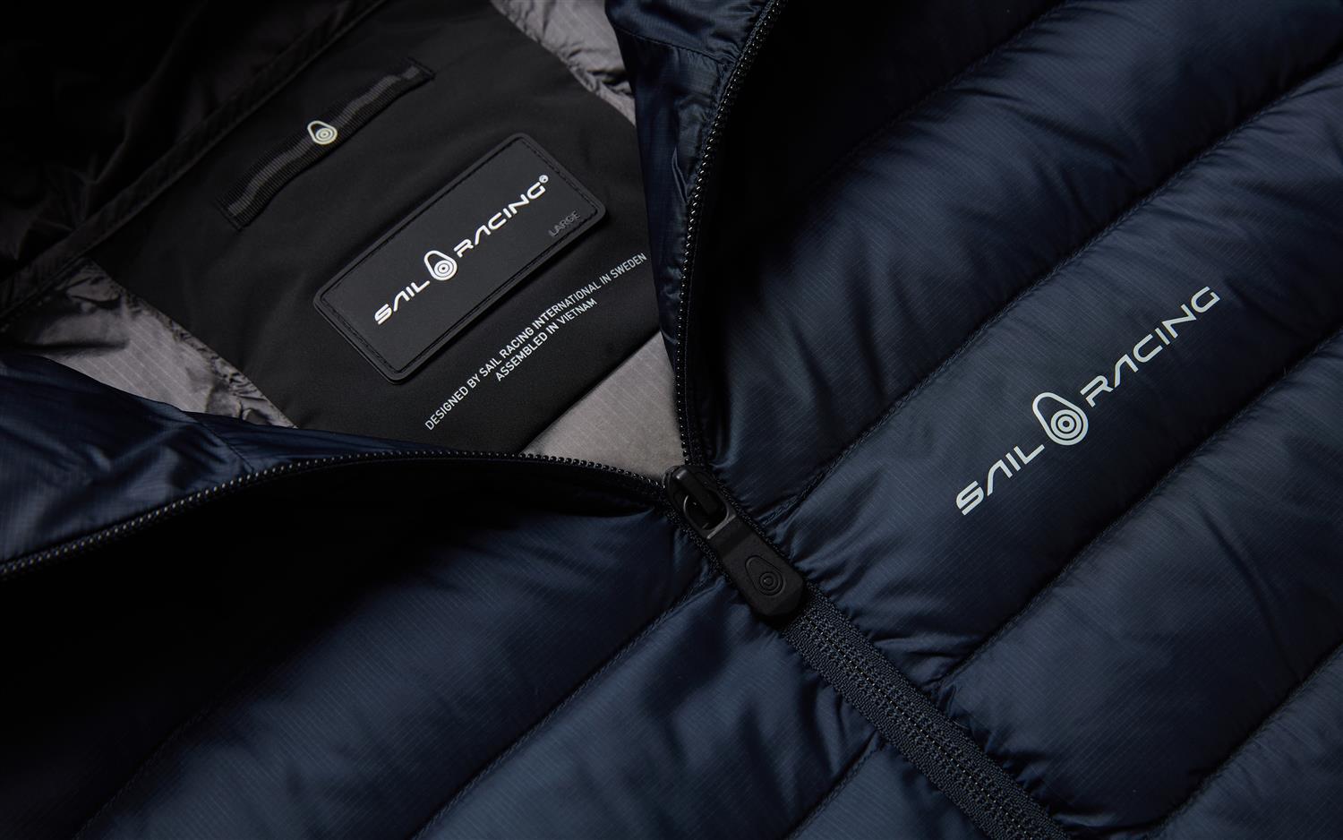 Spray hybrid down hood - Dk navy