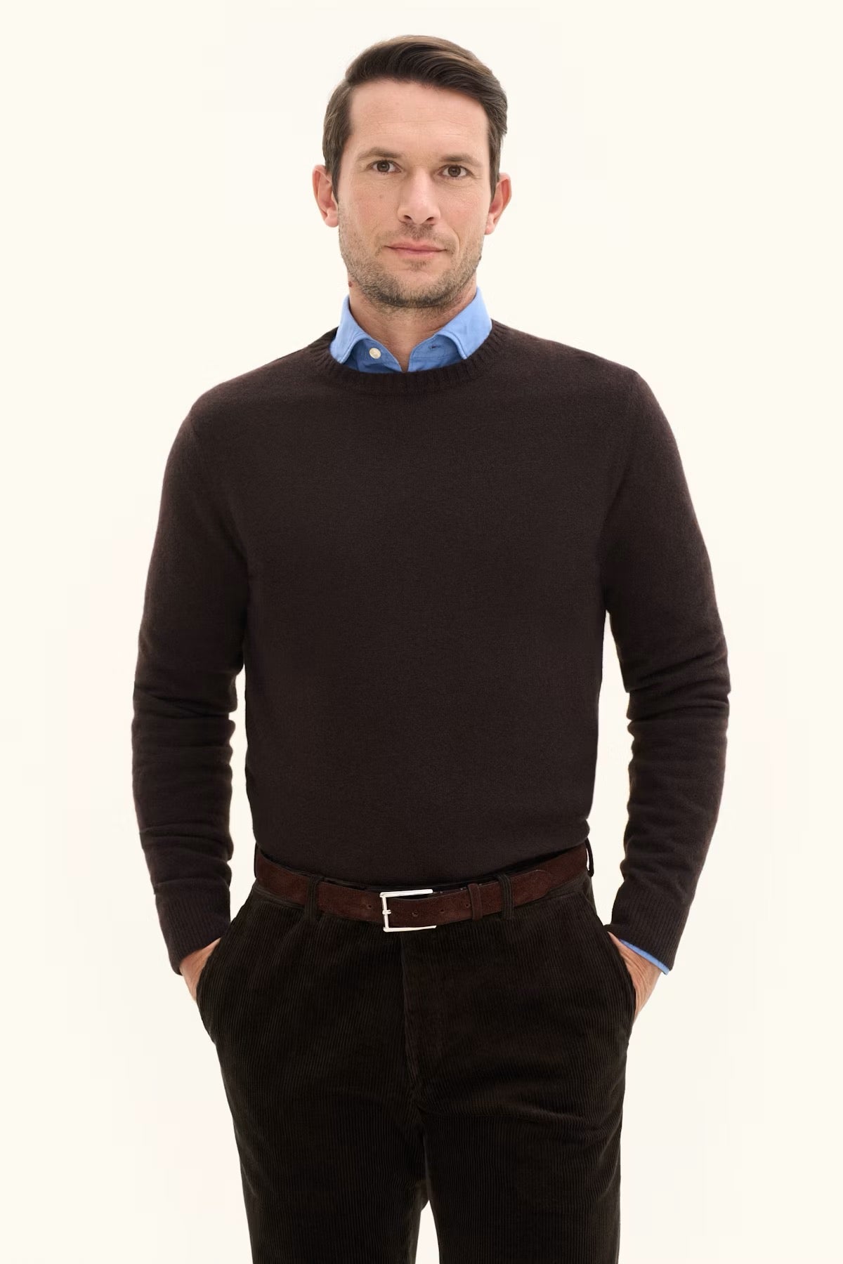Valter roundneck- brown flannel