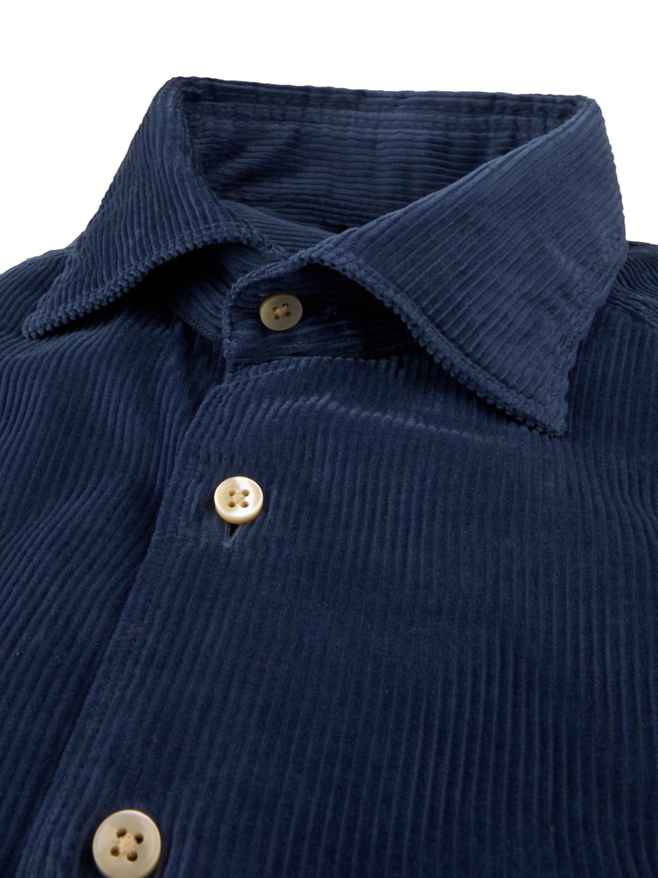 Cord shirt dbl pockets- Dark blue