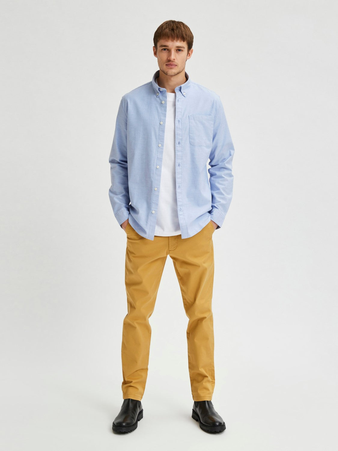 RegRick -ox flex shirt light blue