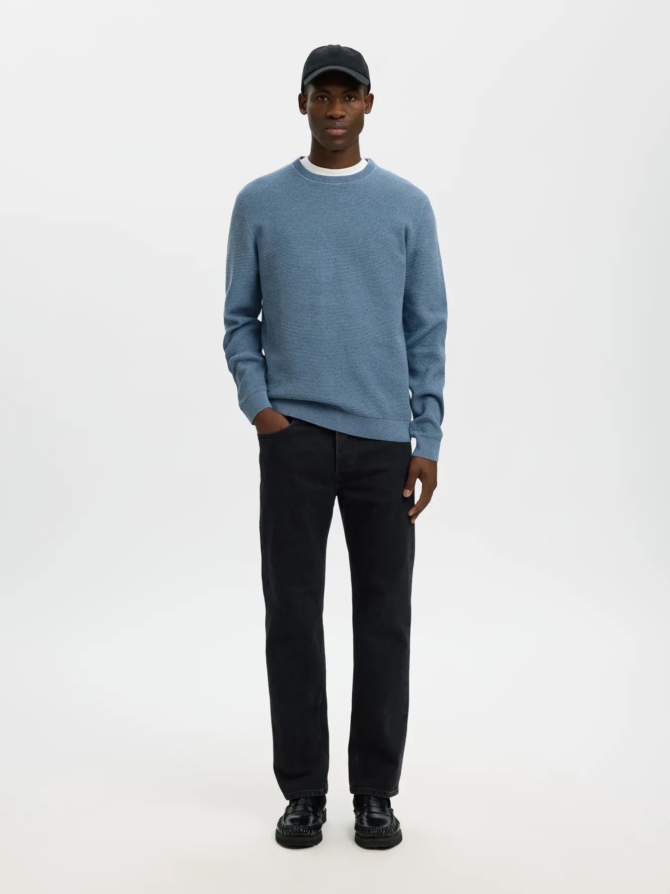 Ross ls knit structure- blue mirage