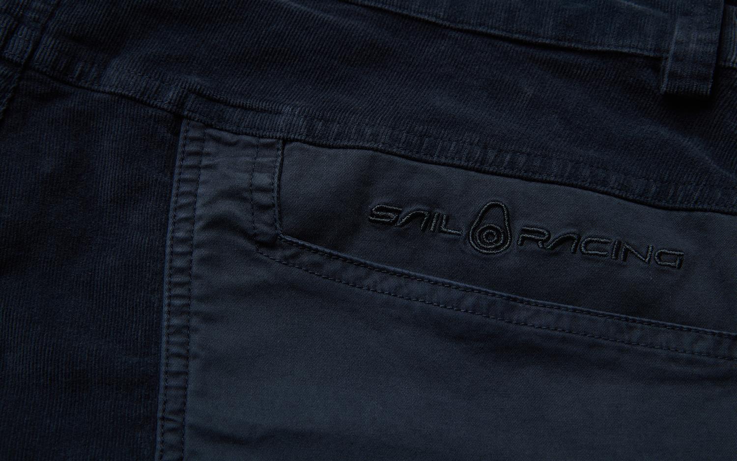 Blocked cord shorts- Dk steel blue