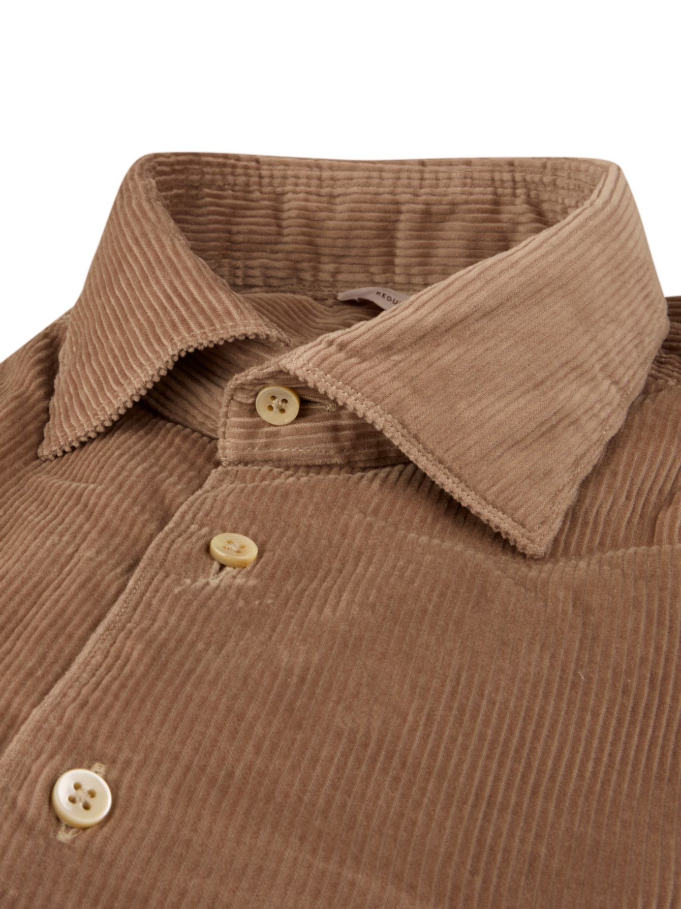 Cord shirt dbl pockets- Beige