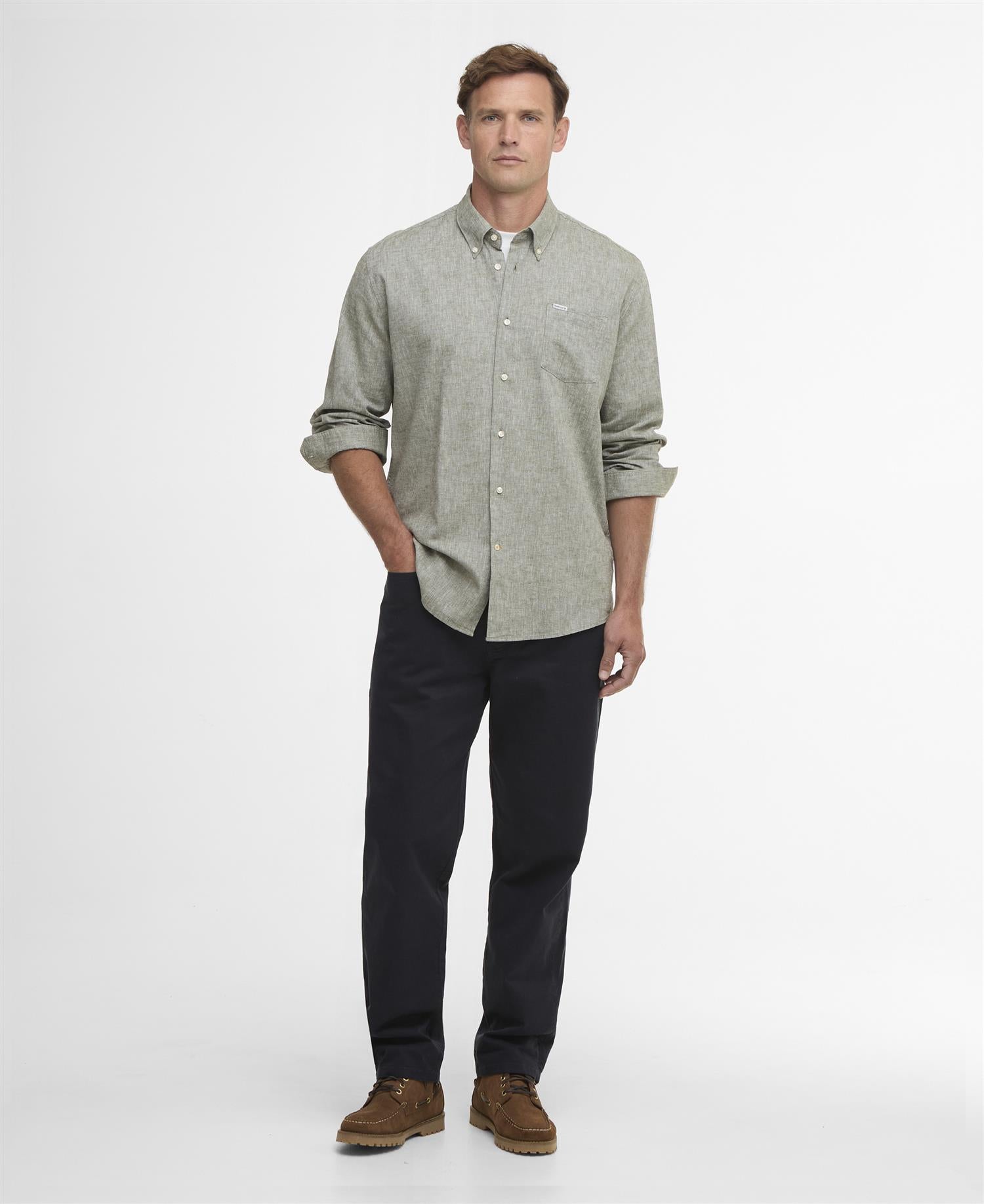 Nelson tailored shirt -Bleached olive