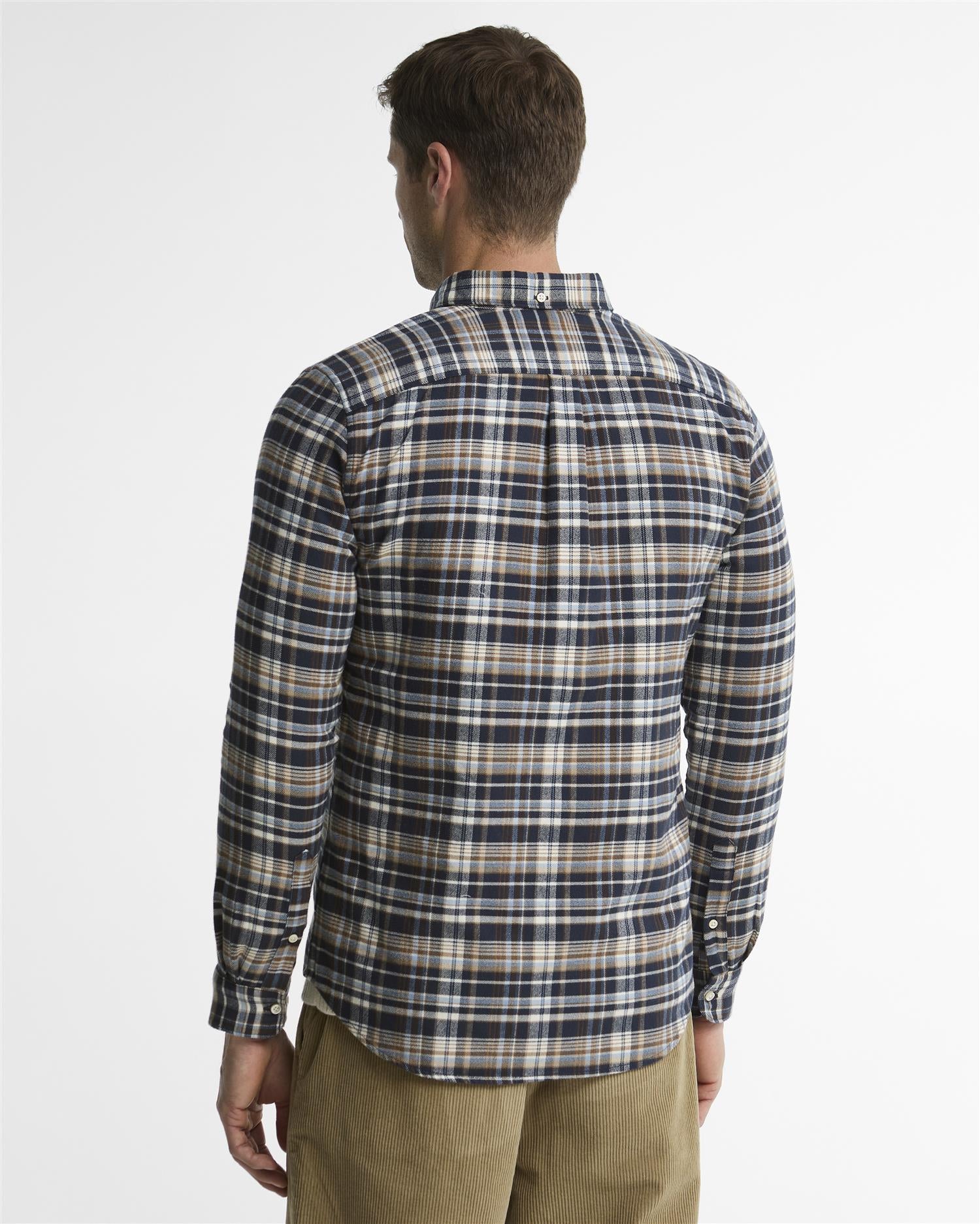 Northfell Tailored Checked Shirt- Navy