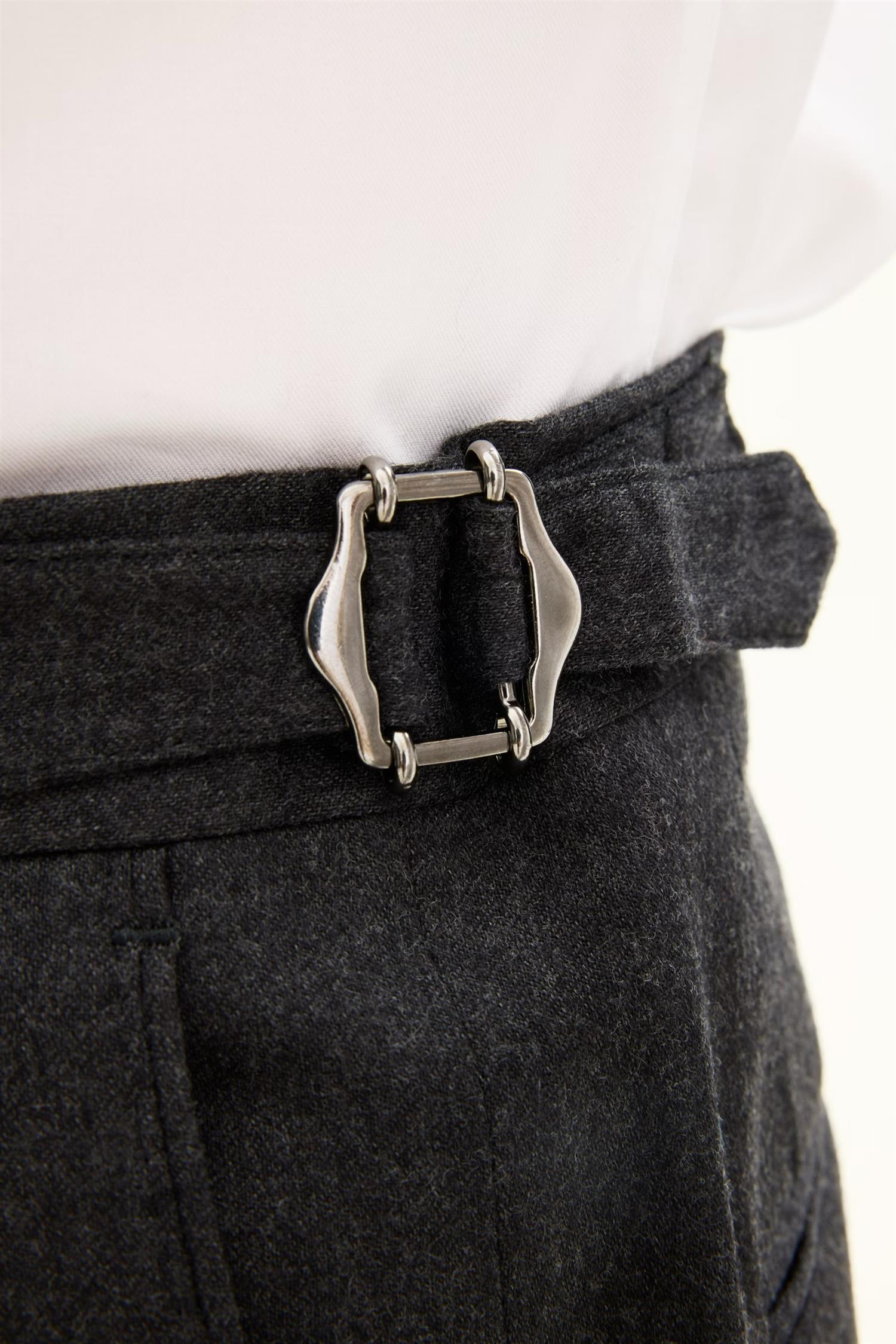 Delon side adjuster trousers- Dark grey