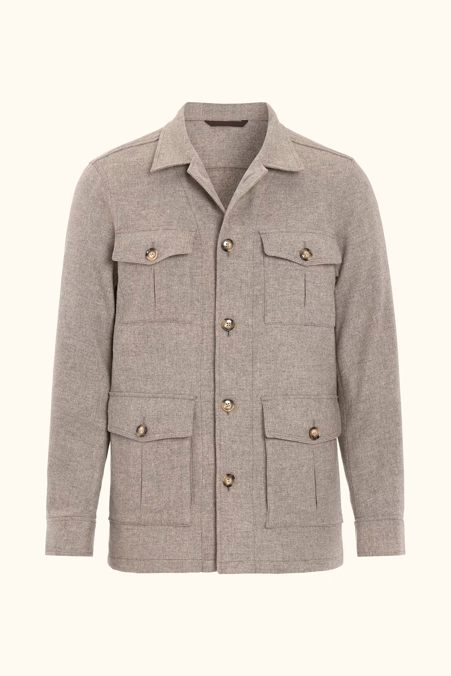 Safari shirt jacket - Brick beige