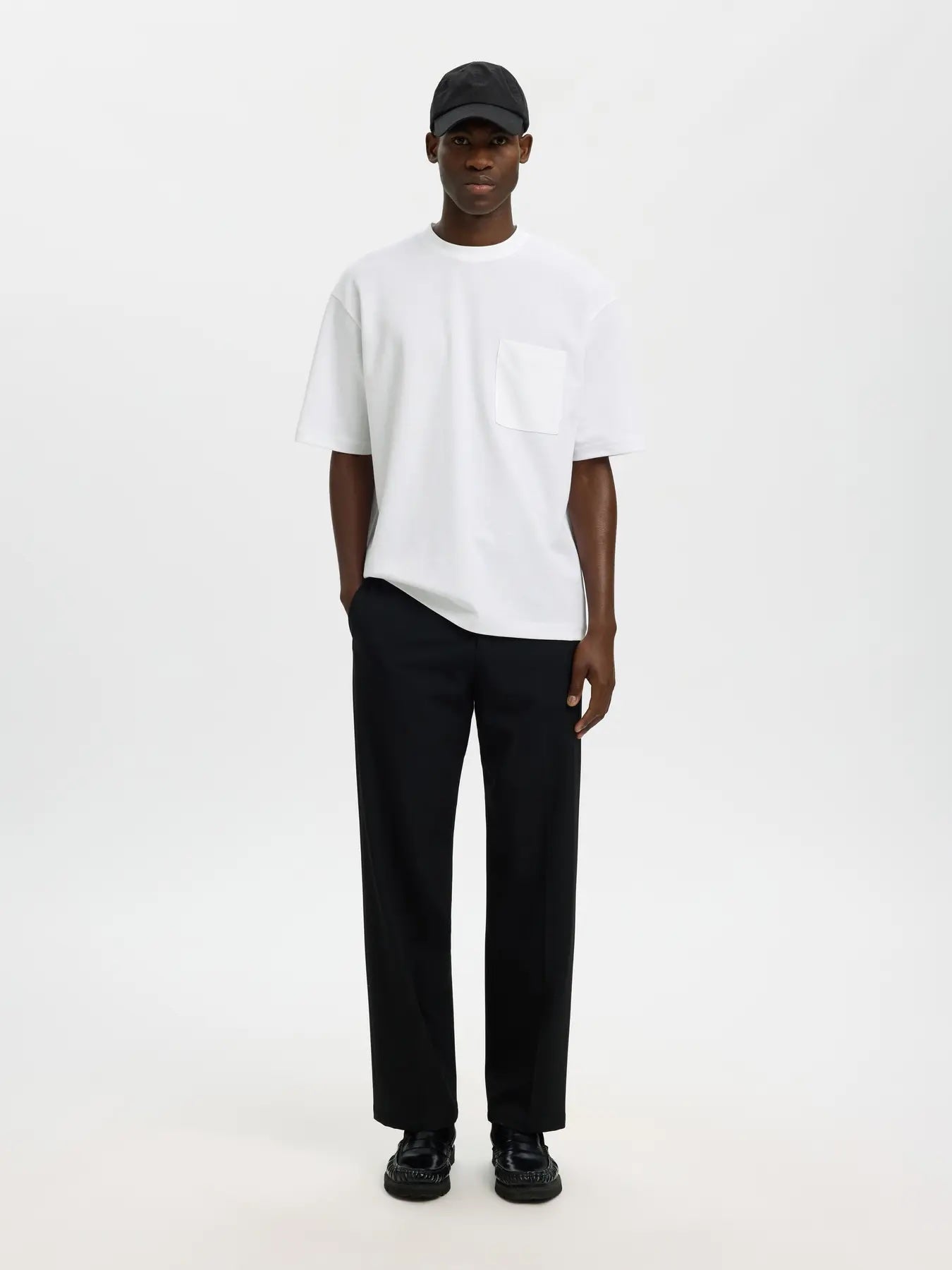 Loose Oscar ss pocket tee - Bright white