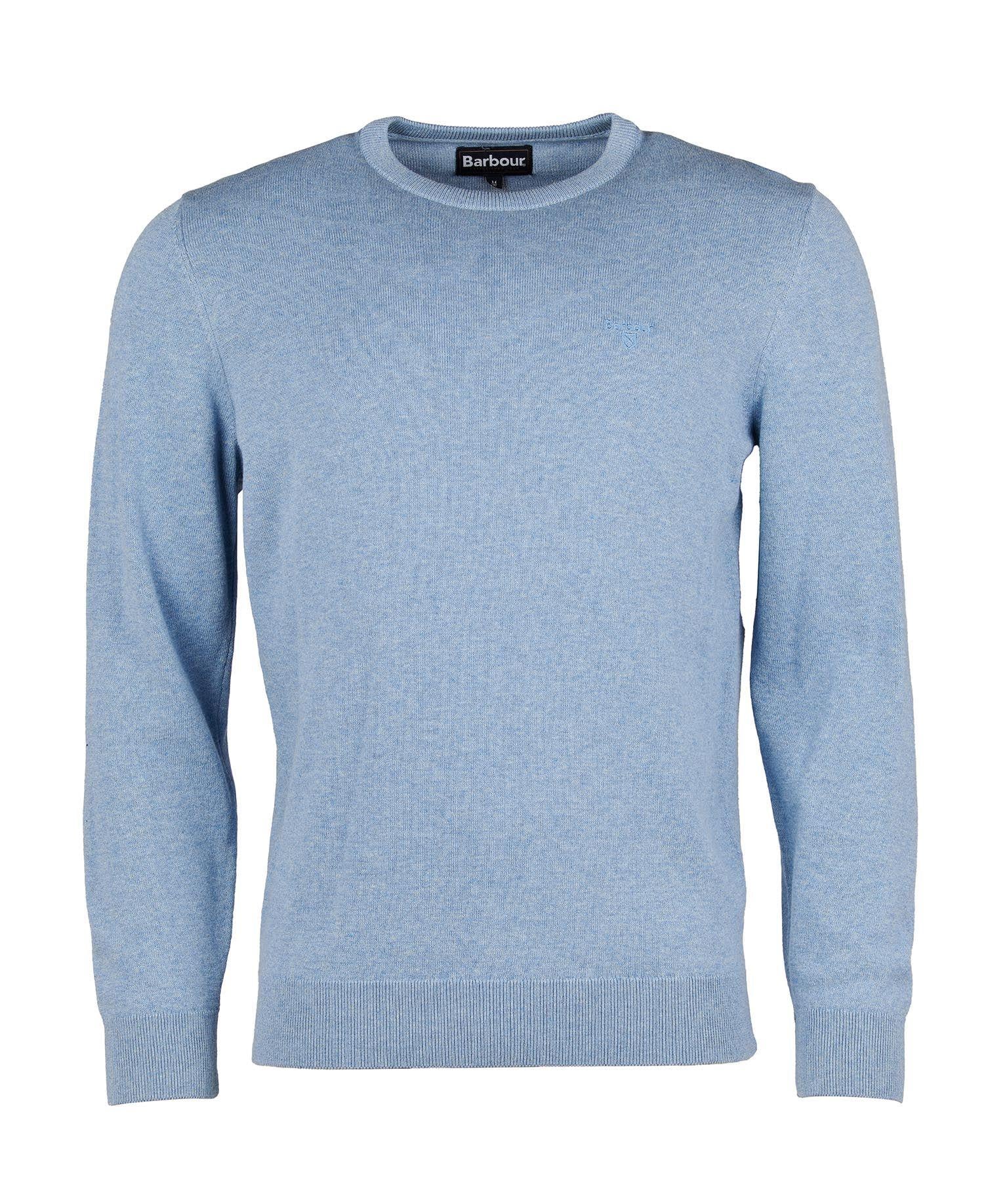 Pima cotton c neck- Dk Chambray