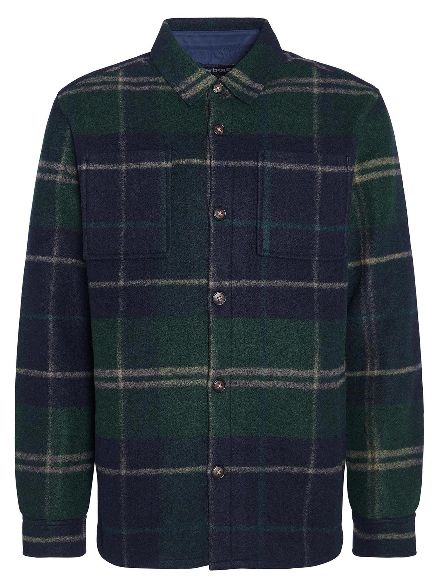 Chapter Tailored Check Overshirt- Green Loch tartan