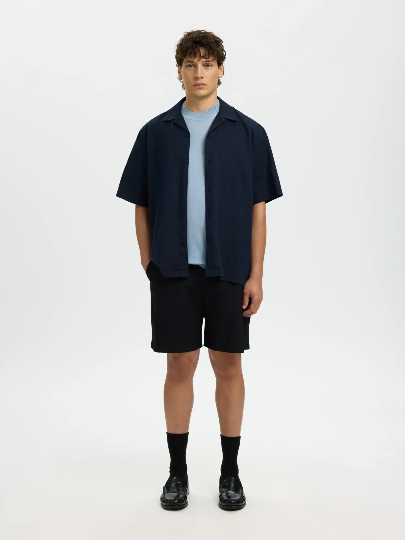 Rlxclay linebl ss shirt -Sky captain