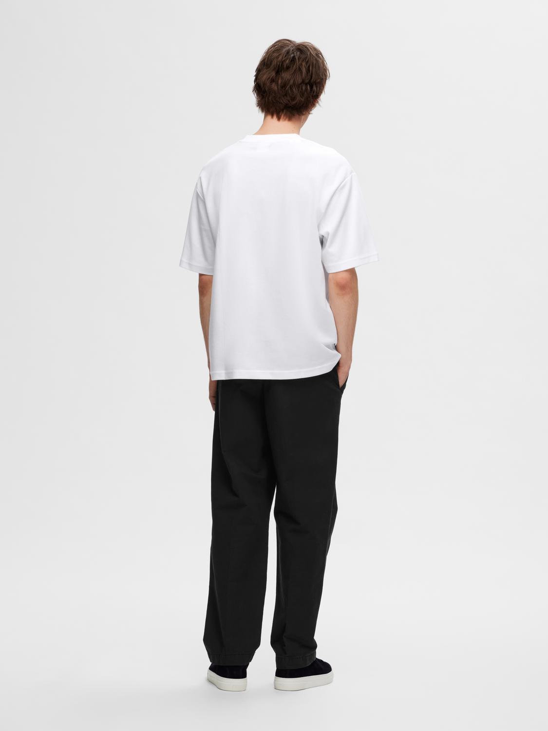 Loose Oscar ss o-neck tee- Bright white