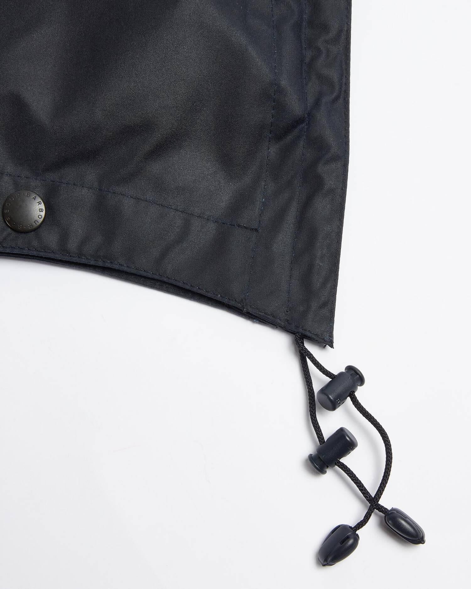 Wax cotton hood - Navy