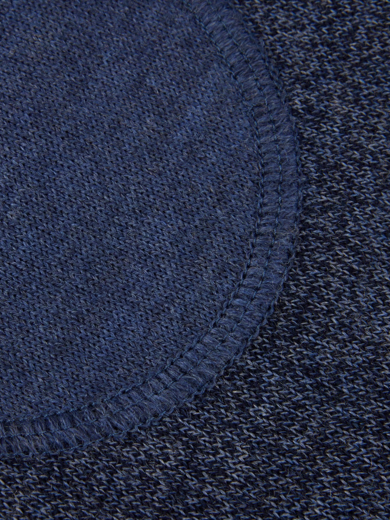 Merino crew neck patch - navy pattern