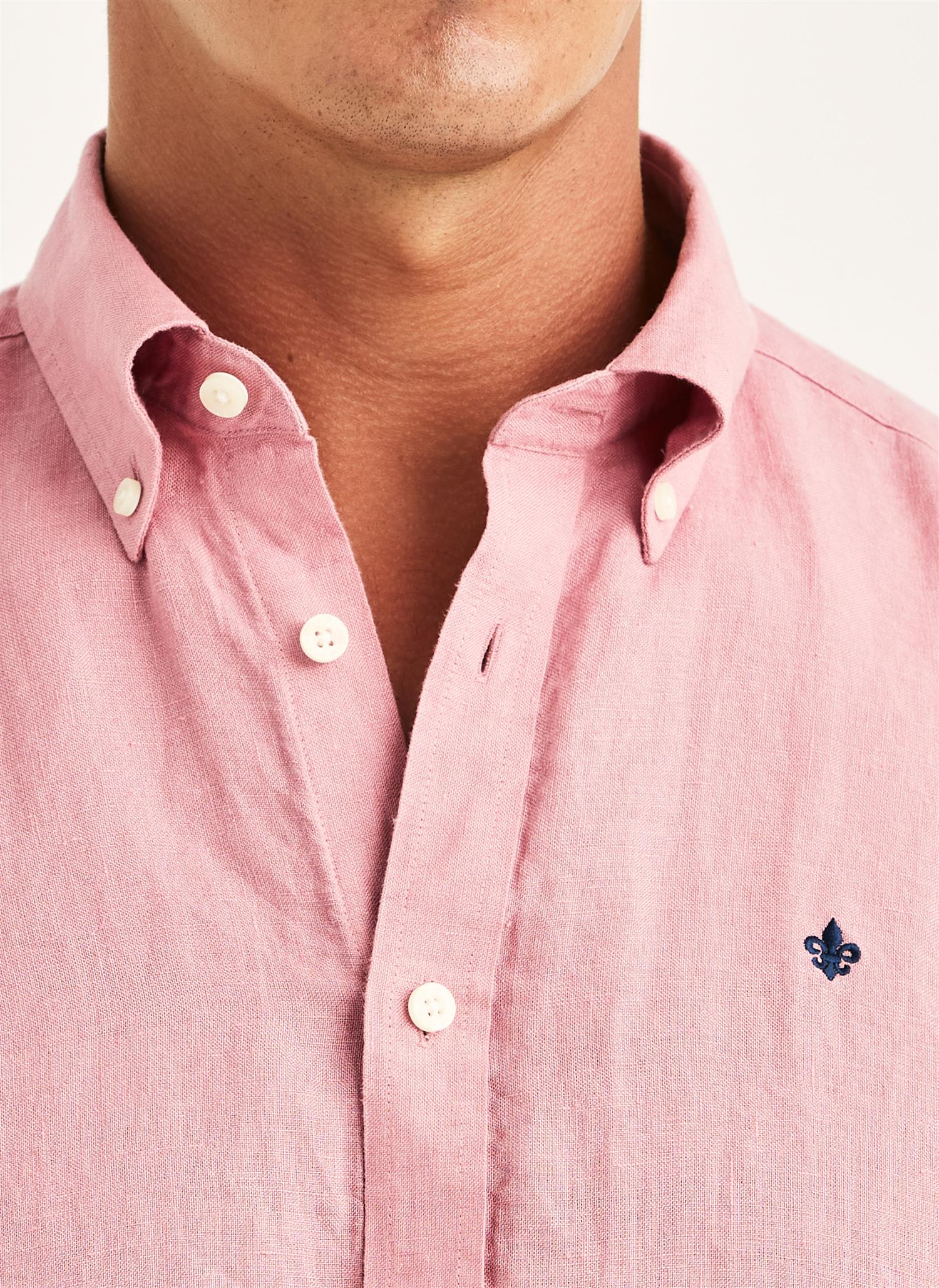 Douglas Linen Shirt-Classic- Pink