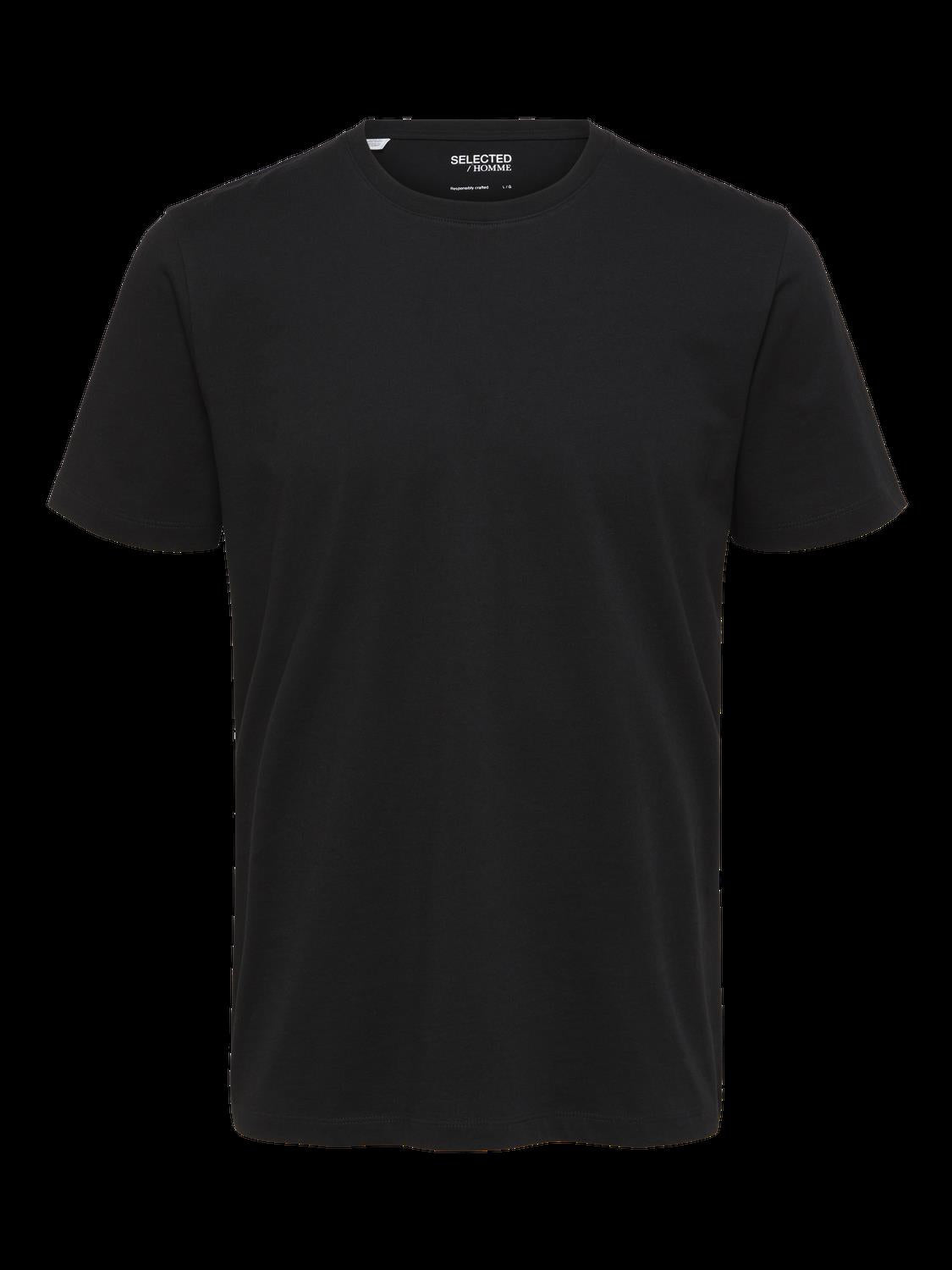 Aspen ss o-neck tee- Sort