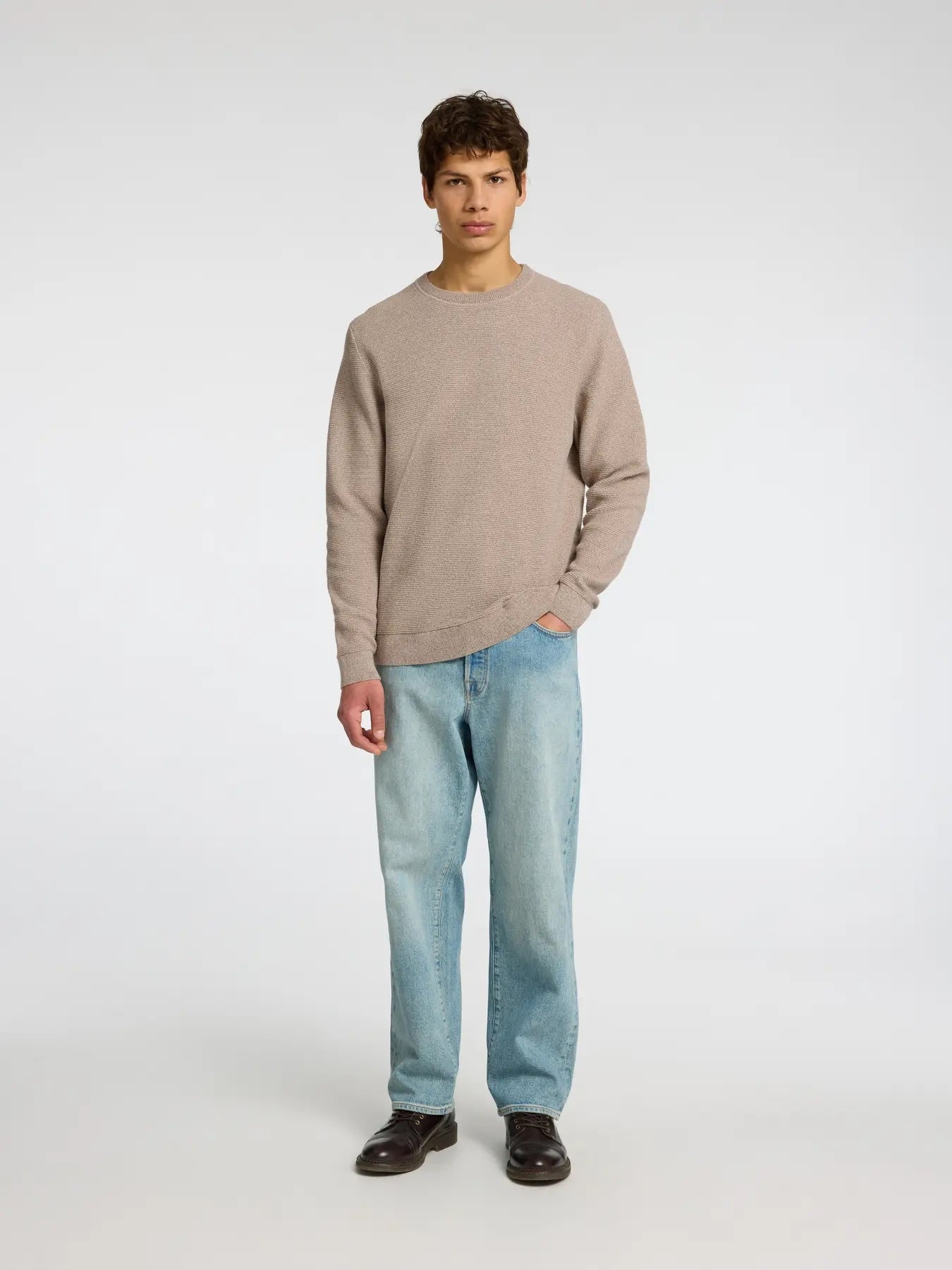 Ross ls knit structure- oatmeal/greige
