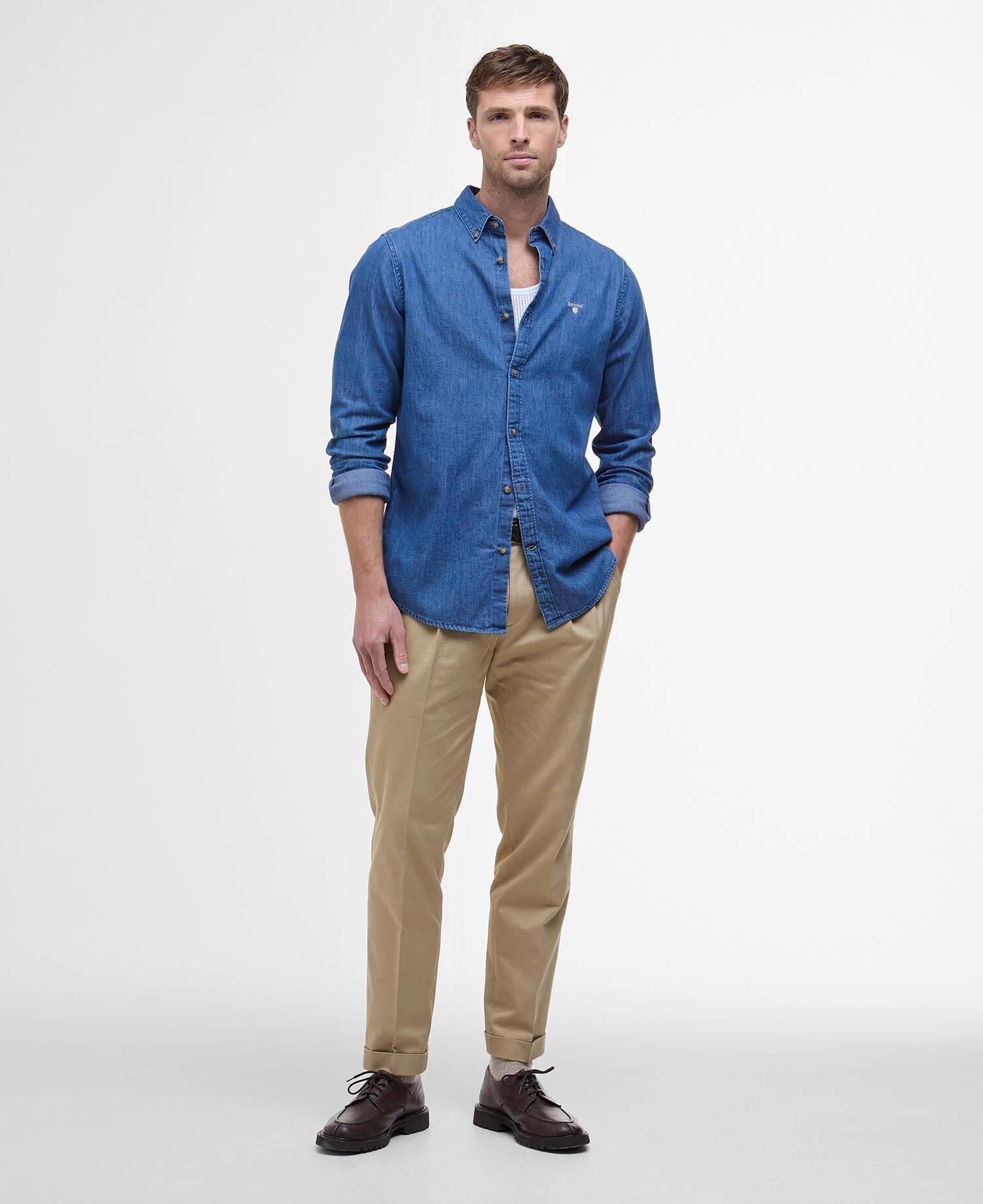 Crest Shirt- Chambray